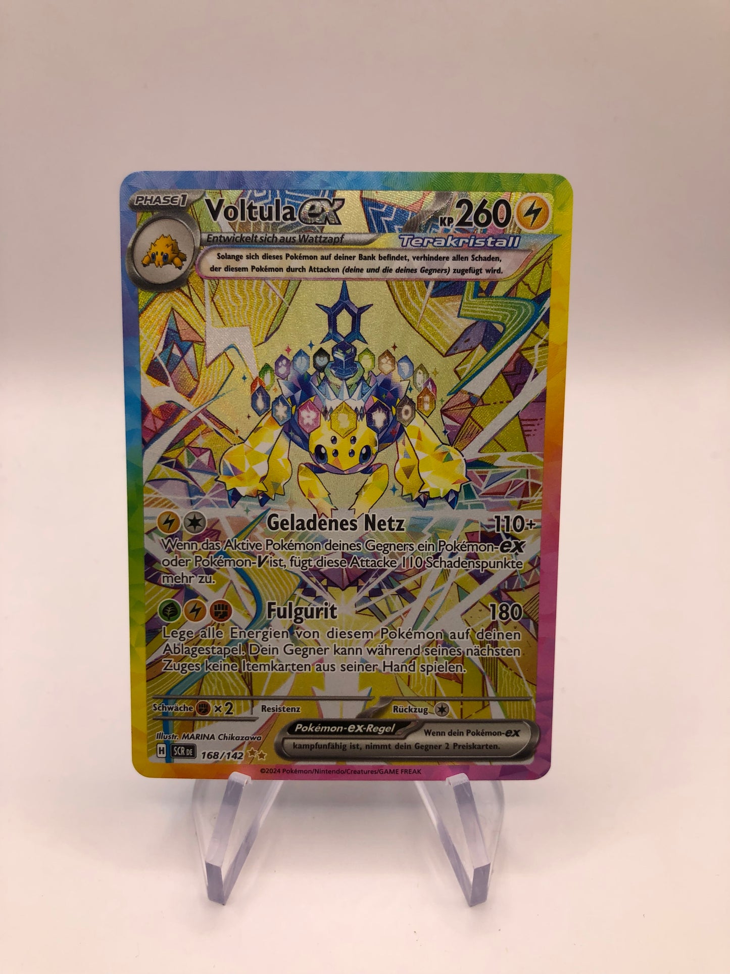 Pokemon Karte Ex Voltula 168/142 Deutsch
