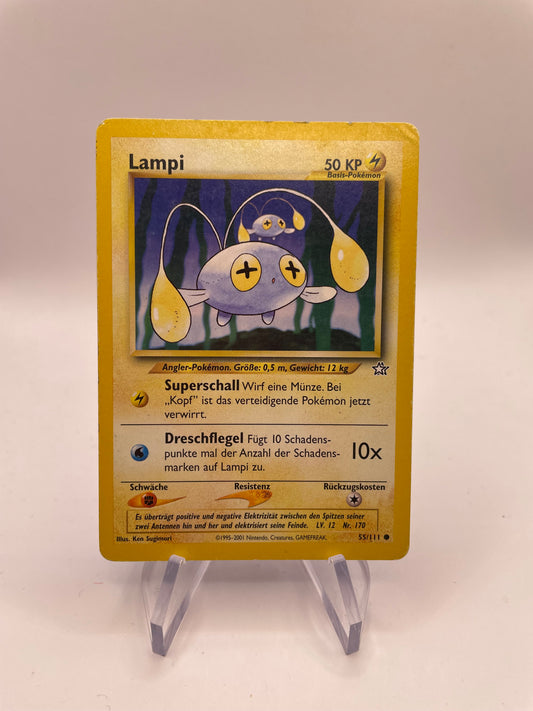 Pokemon Karte Neo Genesis Lampi 55/111 Deutsch