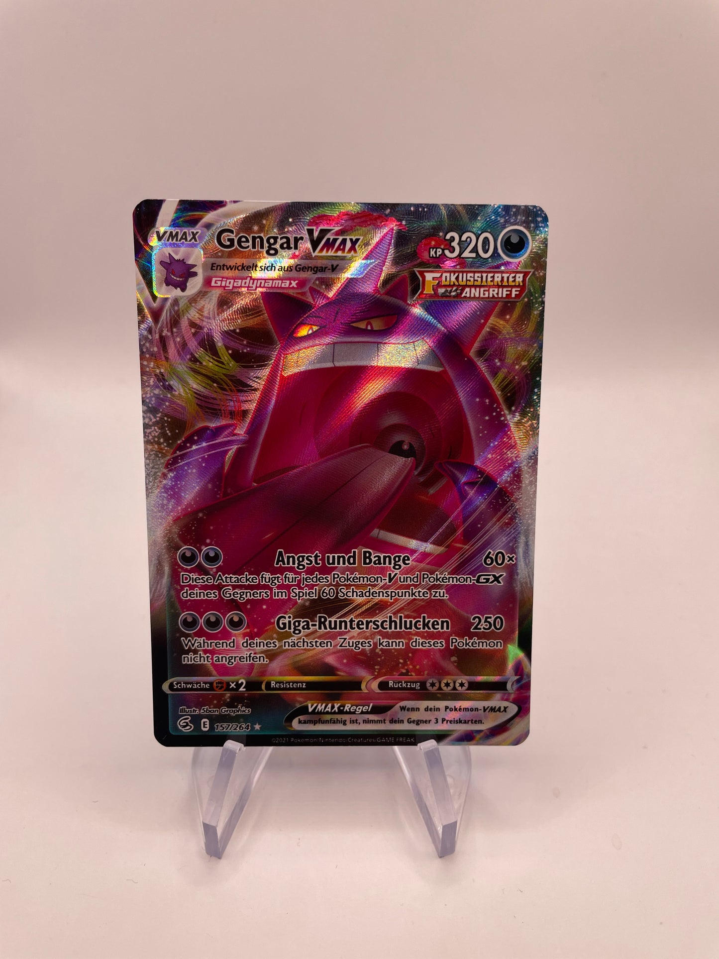 Pokemon Karte Vmax Gengar 157/264 Deutsch