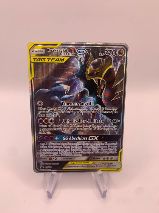 Pokemon Karte GX Tag Team Promo Knakrack&Giratina SM193 Deutsch