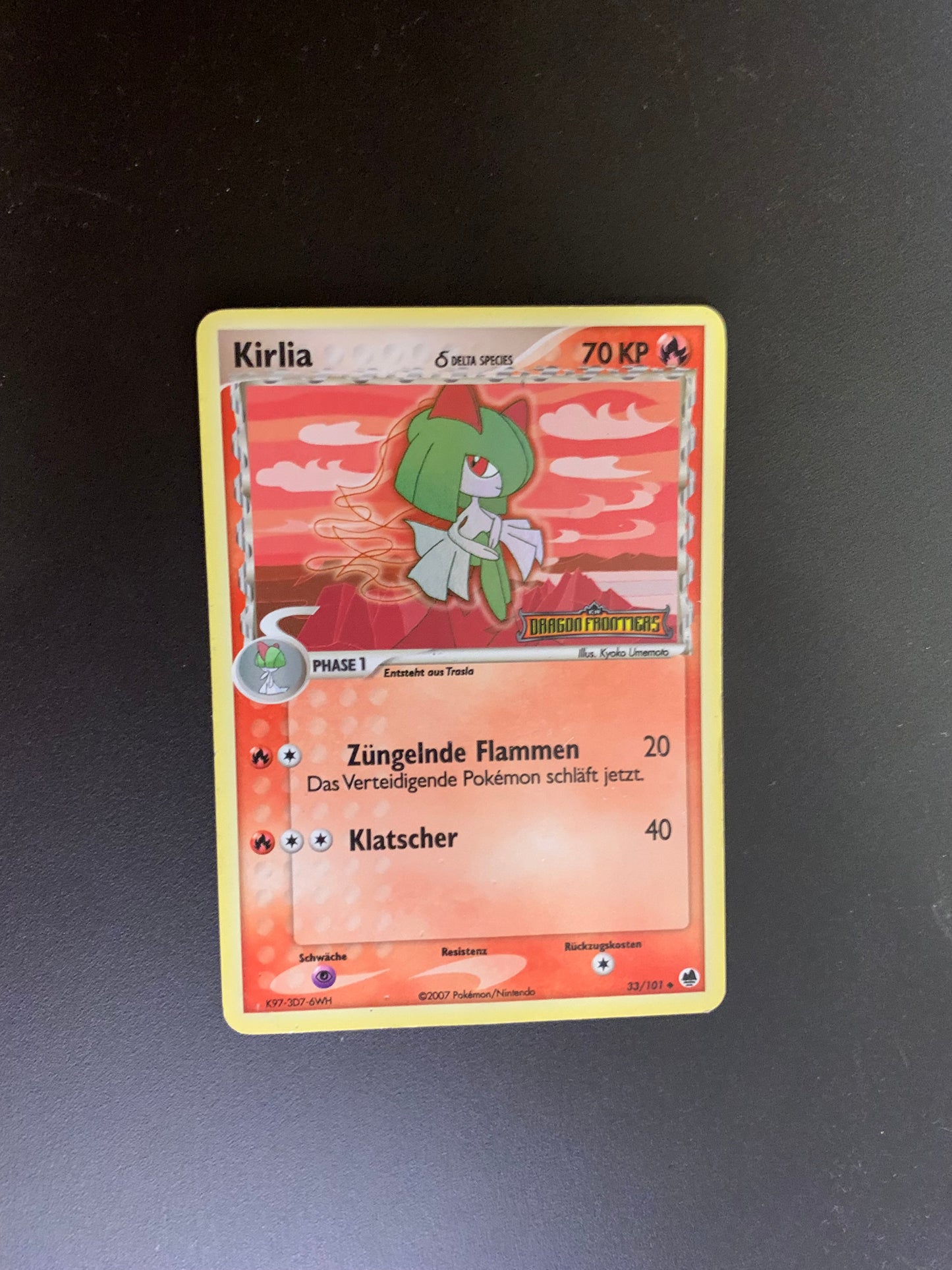 Pokemon Karte Stamp Holo Kirlia 33/101 Deutsch