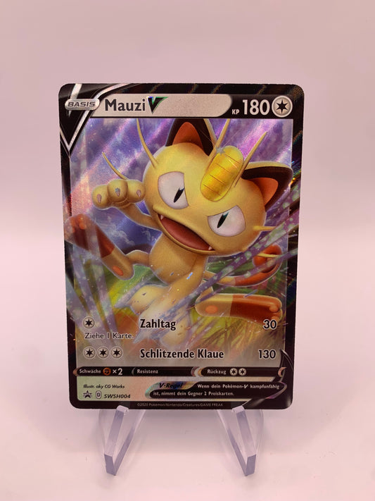 Pokémon Card V Promo Meowth SWSH004 German