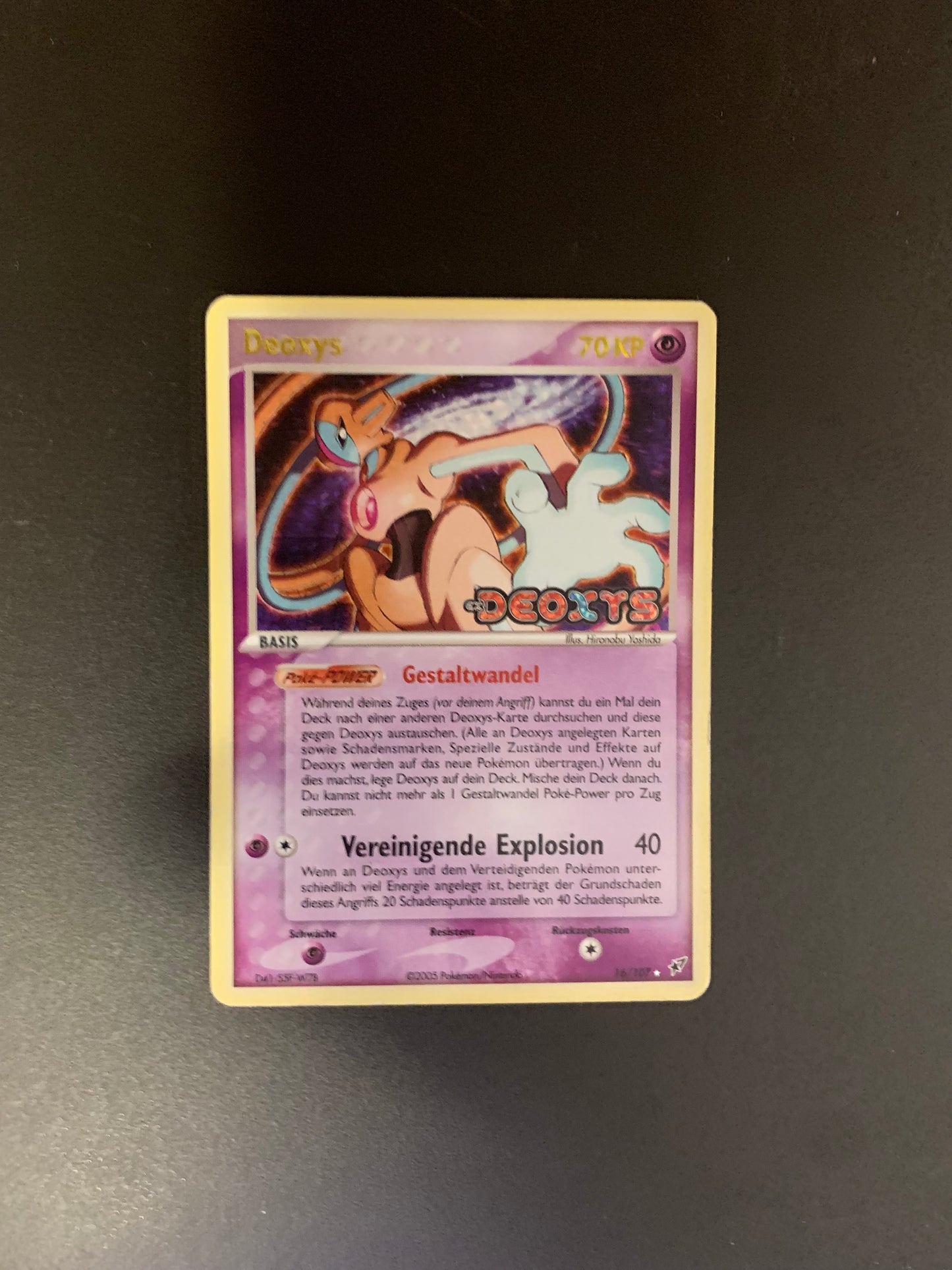 Pokemon Karte Holo Deoxys 16/107 Deutsch