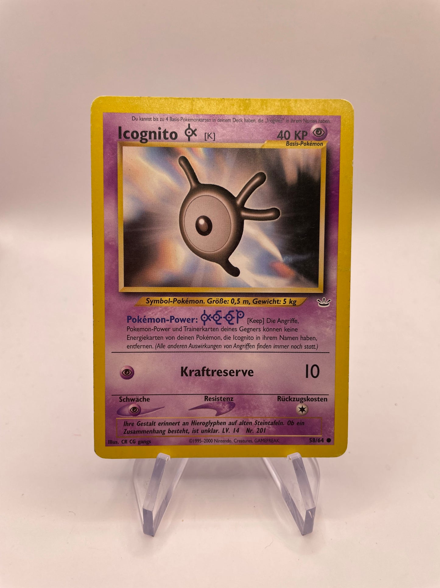 Pokemon Karte Neo Revolution Icognito 58/64 Deutsch