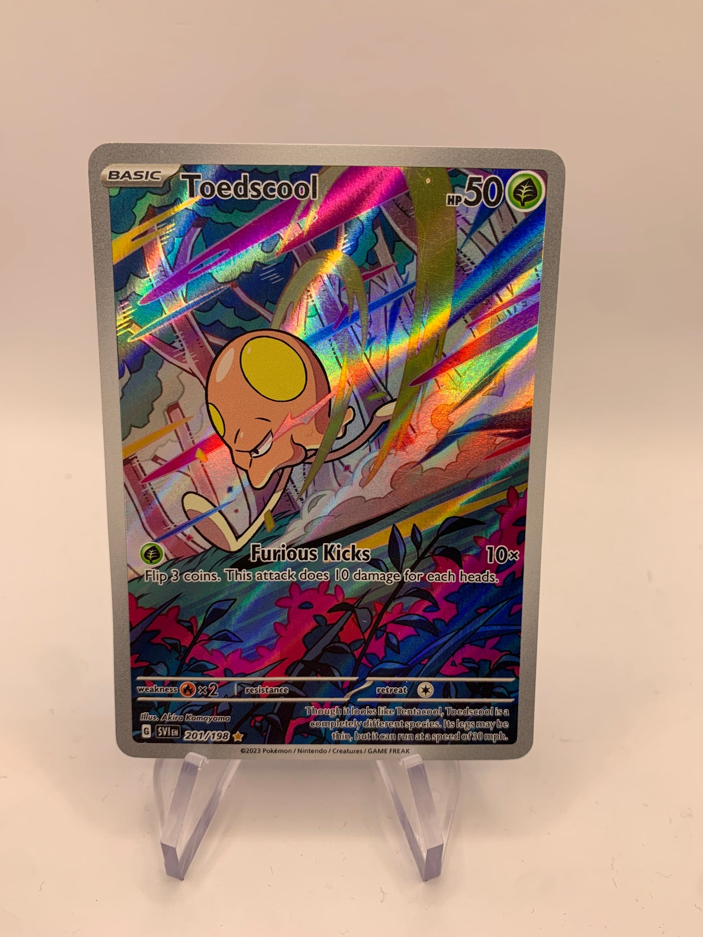 Pokemon Card Art-Rare Toedscool 201/198 English