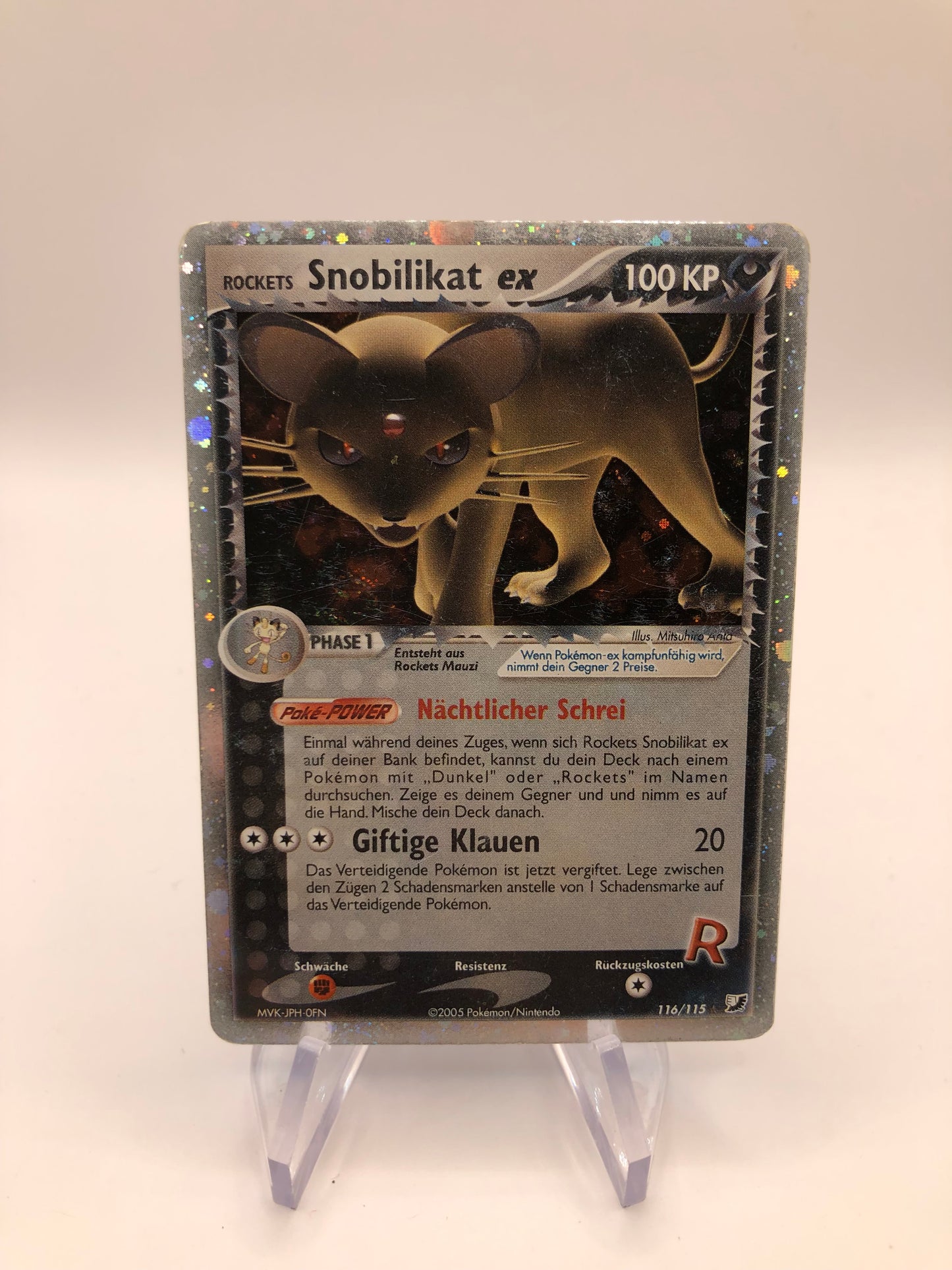 Pokemon Karte EX Snobilikat 116/115 Deutsch
