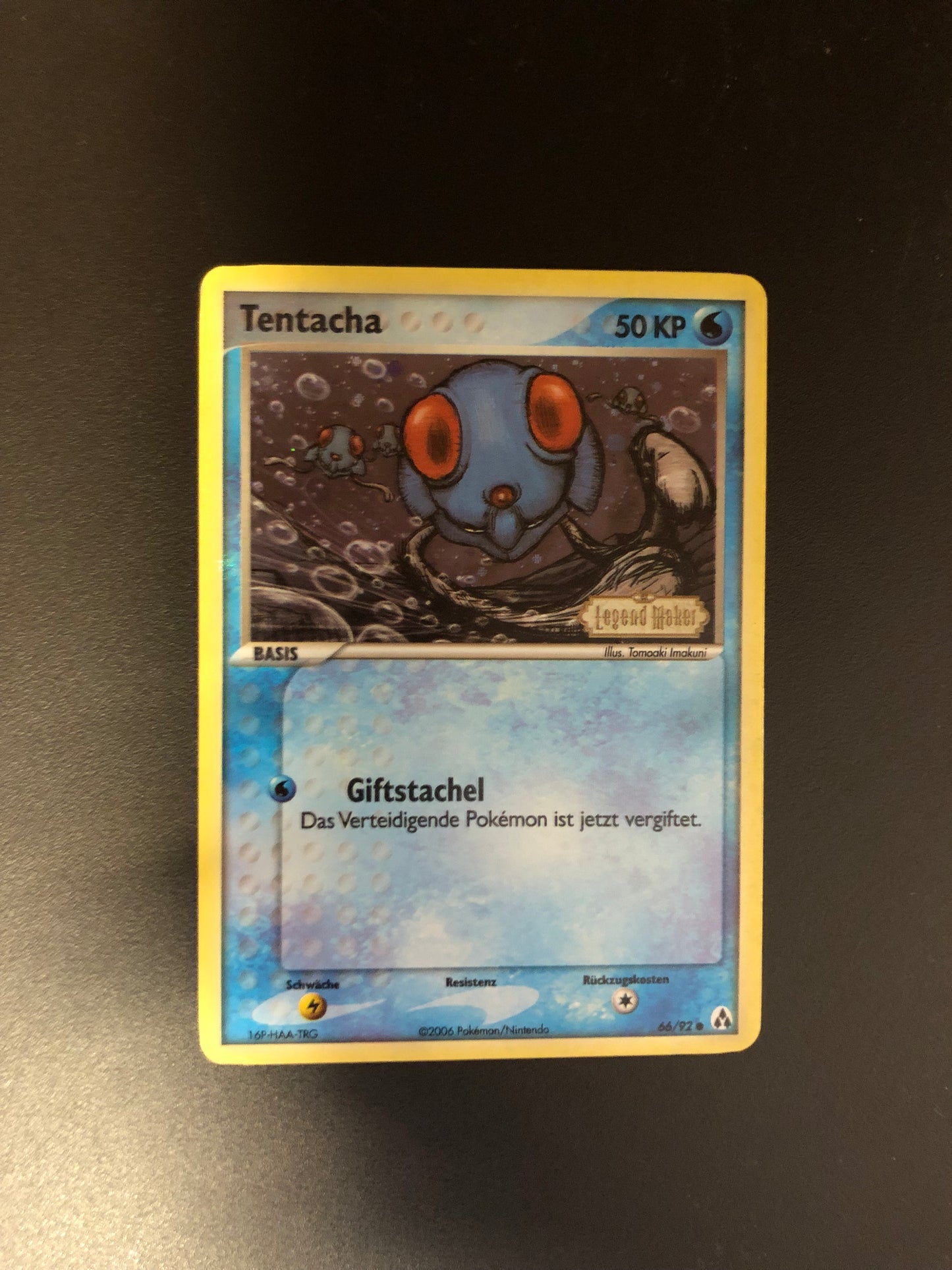 Pokemon Karte Revers Stamp Tentacha 66/92 Deutsch