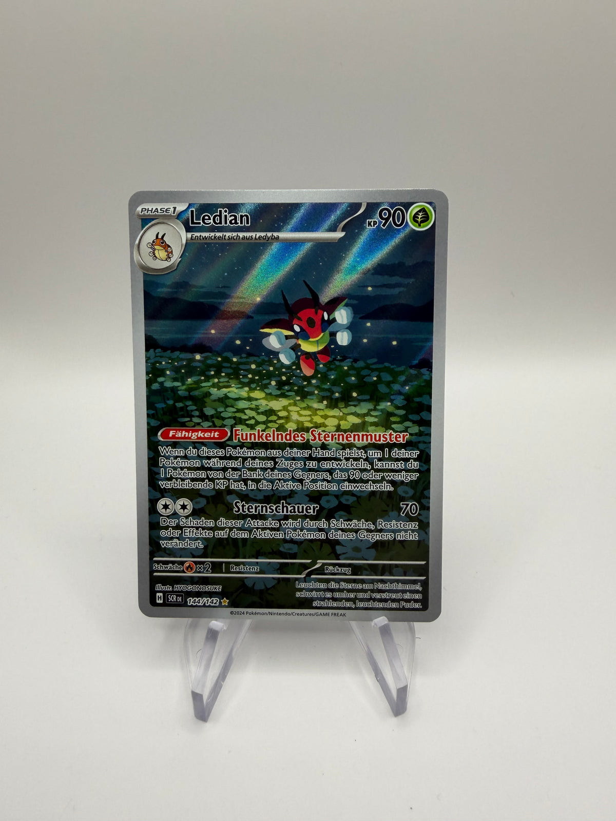 Pokemon Karte Art Rare Ledian 144/142 Deutsch
