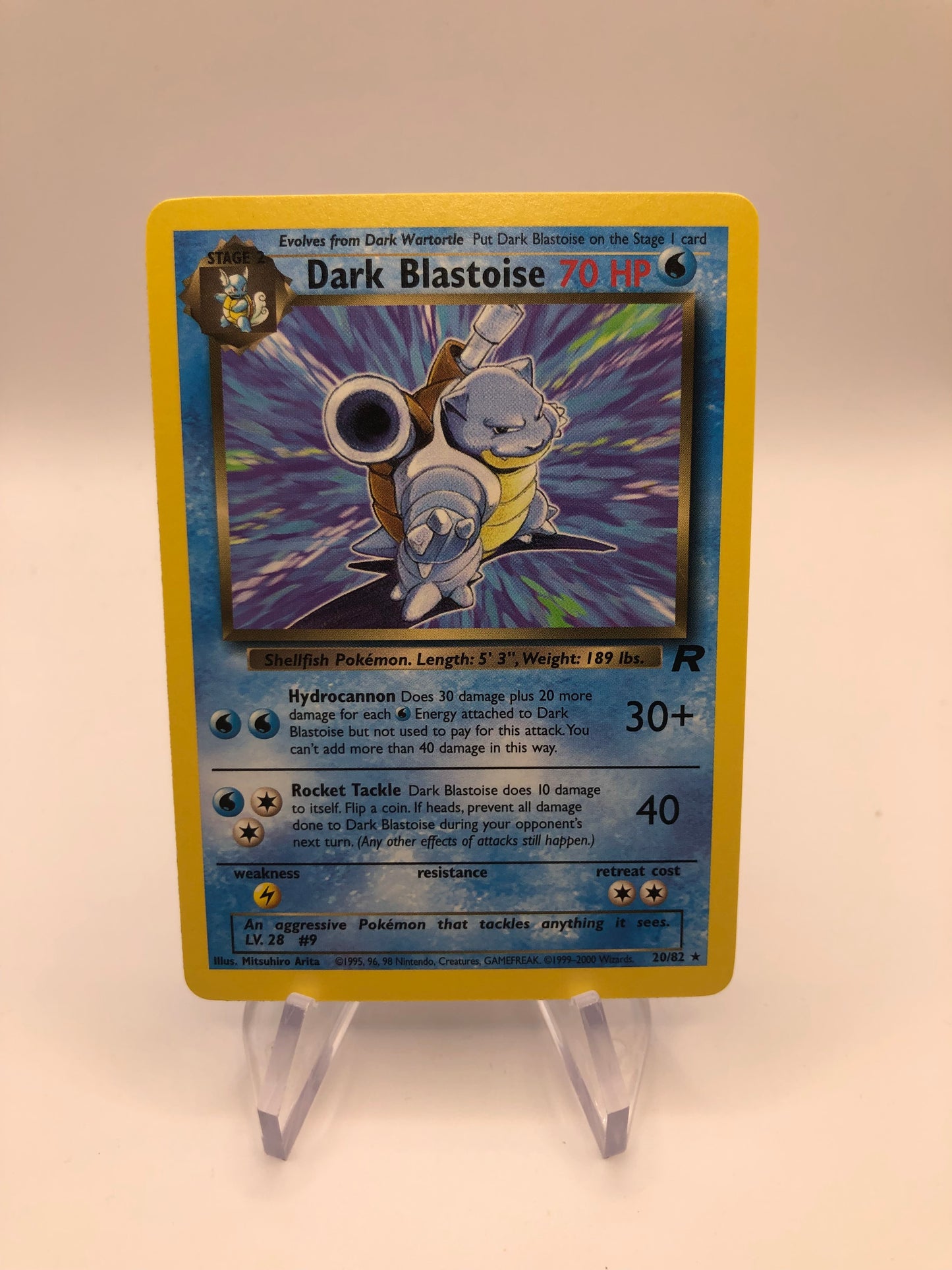 Pokemon Karte Rocket Dunkles Blastoise 20/82 Englisch