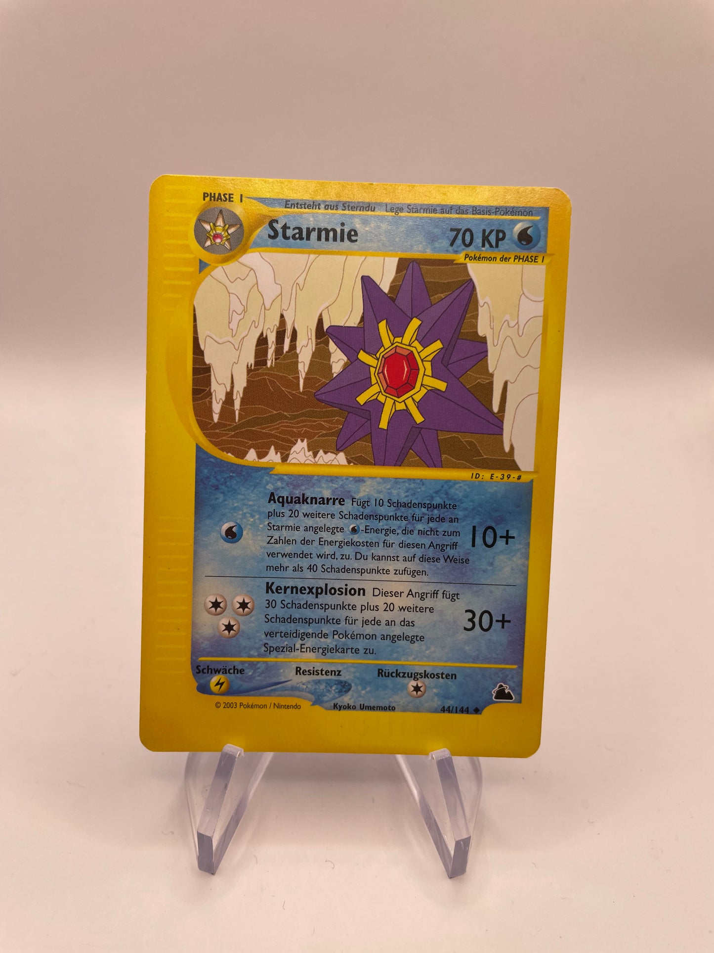 Pokemon Karte E-Series Starmie 44/144 Deutsch
