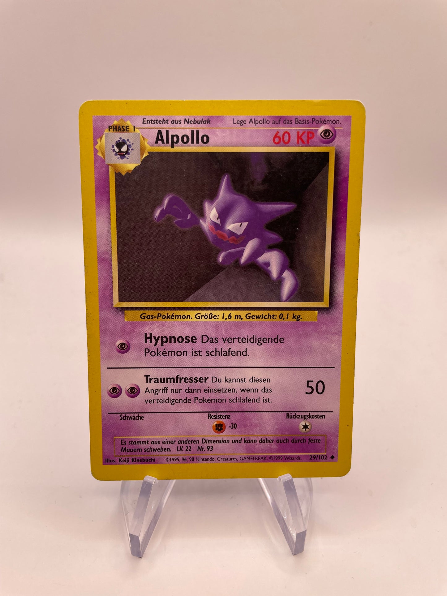 Pokemon Karte Base Set Alpollo 29/102 Deutsch