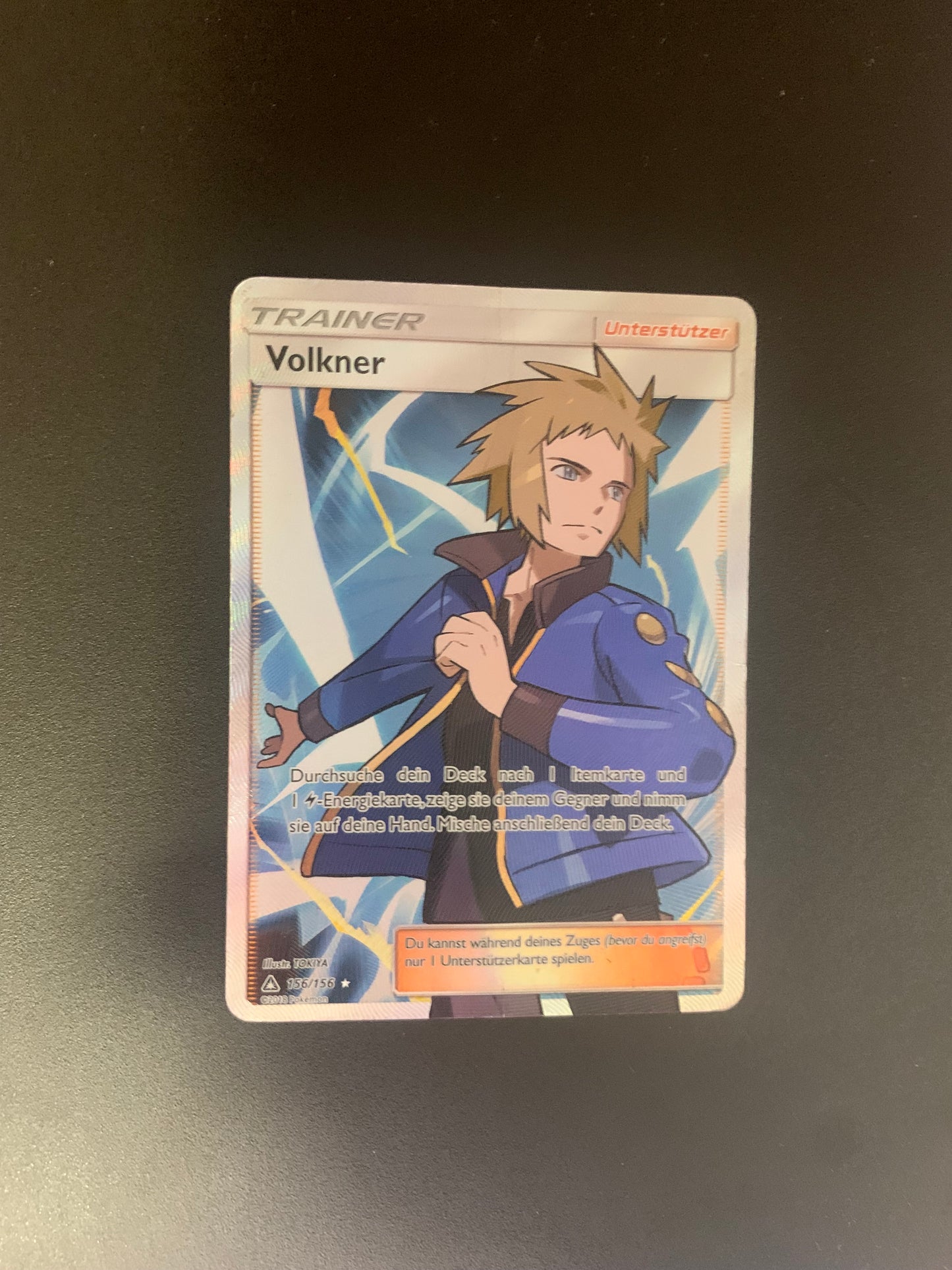 Pokemon Karte Trainer Volkner 156/156 Deutsch