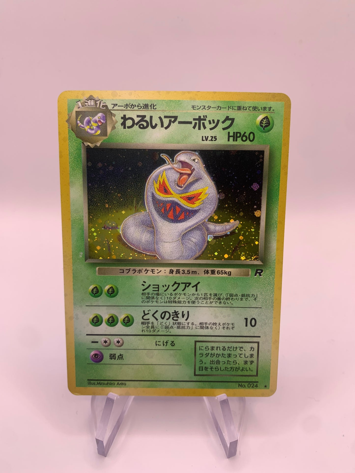 Pokemon Karte Holo Dunkles Arbok No.24 Japanisch