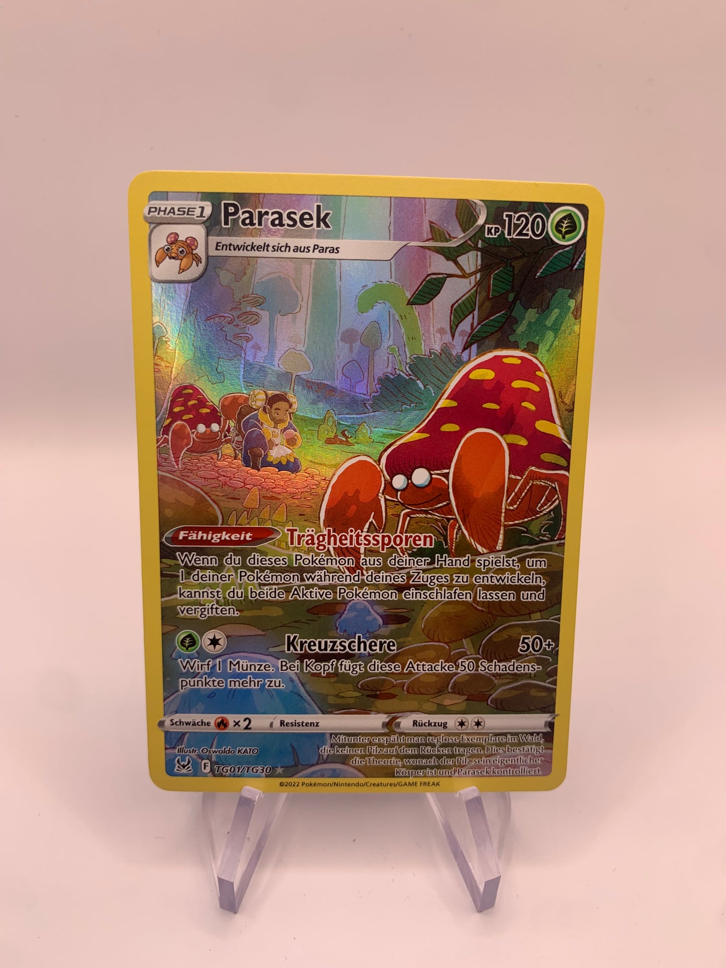 Pokemon Karte Art-Rare Parasek TG01/TG30 Deutsch