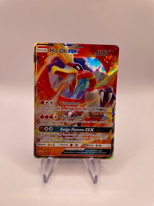Pokemon Karte GX Ho-Oh 21/147 Deutsch