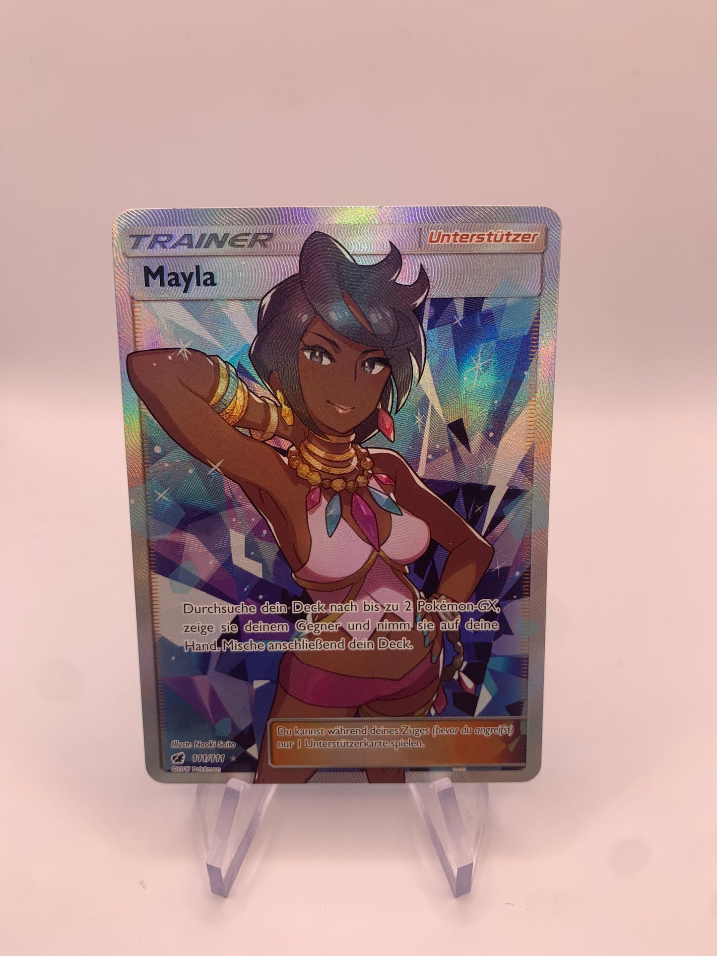 Pokemon Karte Trainer Fullart Mayla 111/111 Deutsch