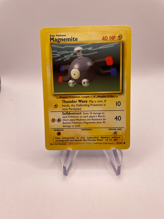 Pokemon Karte Base Set Magnemite 53/102 Englisch