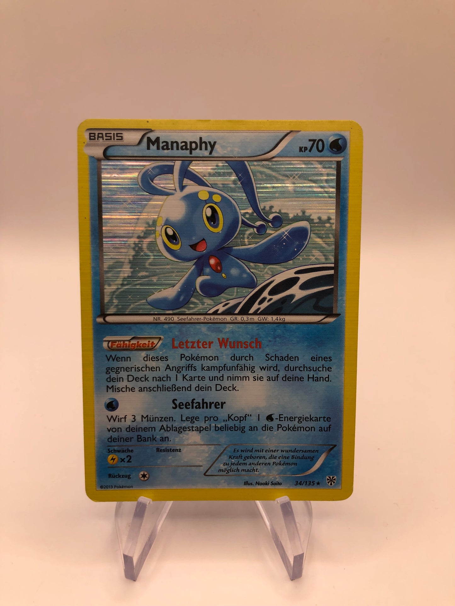 Pokemon Karte Revers Manaphy 34/135 Deutsch