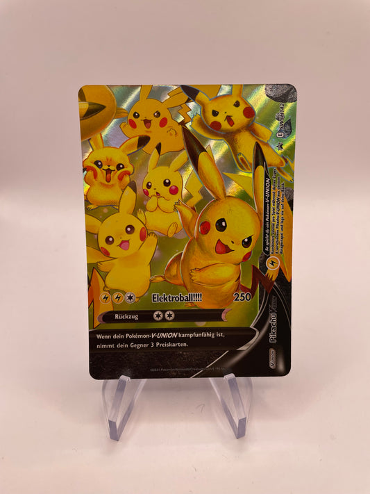 Pokémon Karte V-Union Pikachu SWSH142 Deutsch