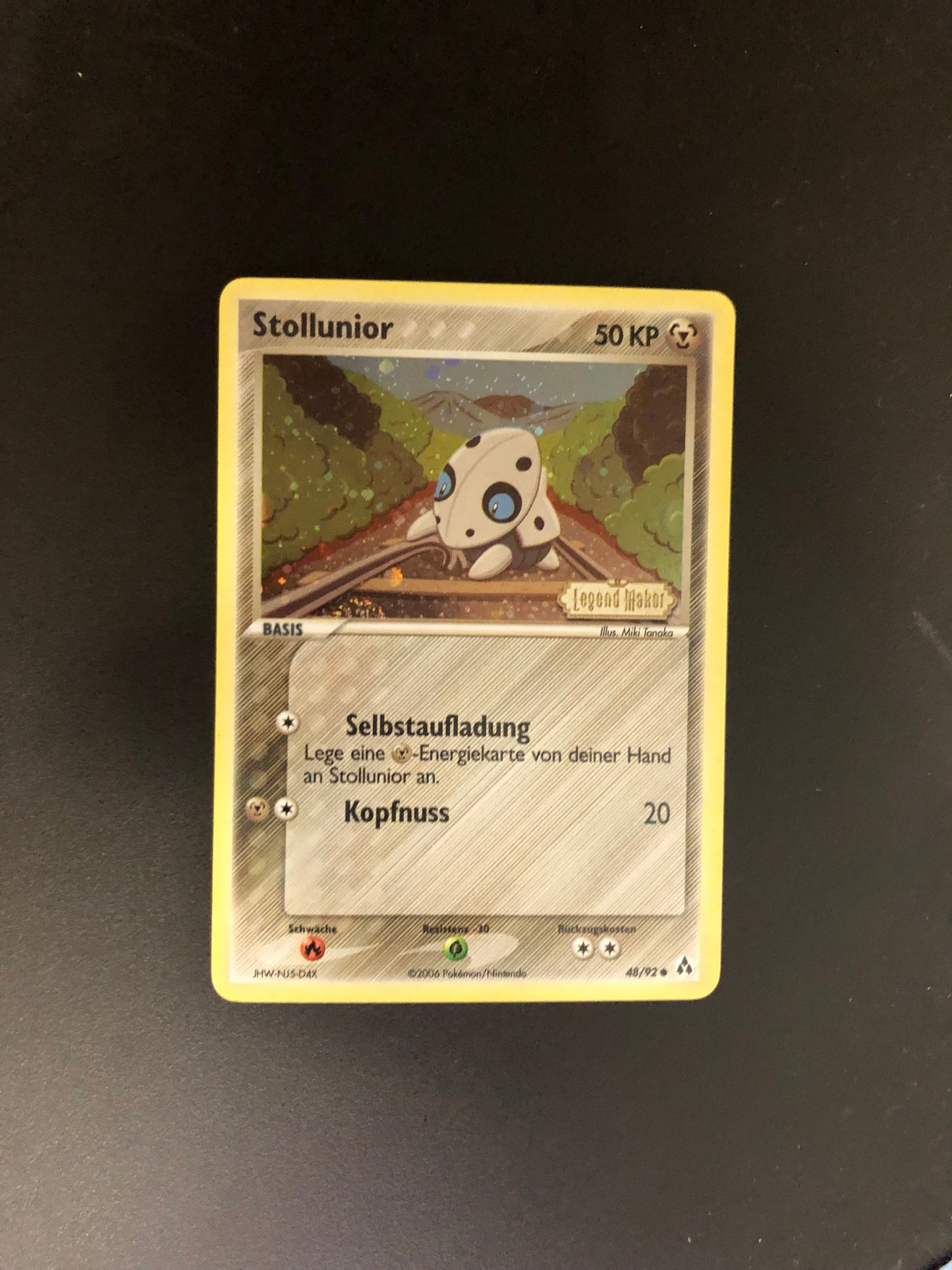 Pokemon Karte Stamp Stollunior 48/92 Deutsch