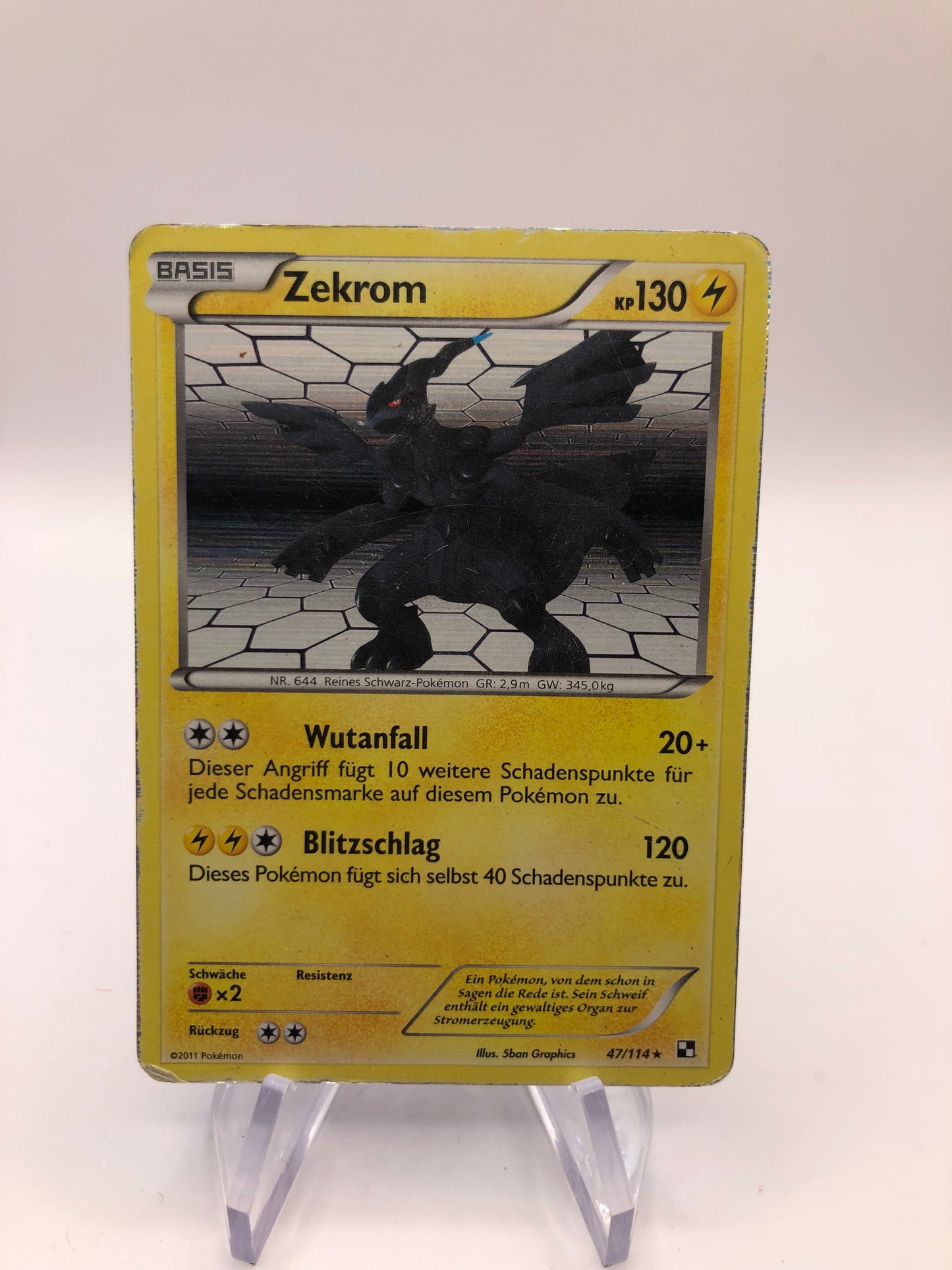 Pokemon Karte Holo Zekrom 47/114 Deutsch