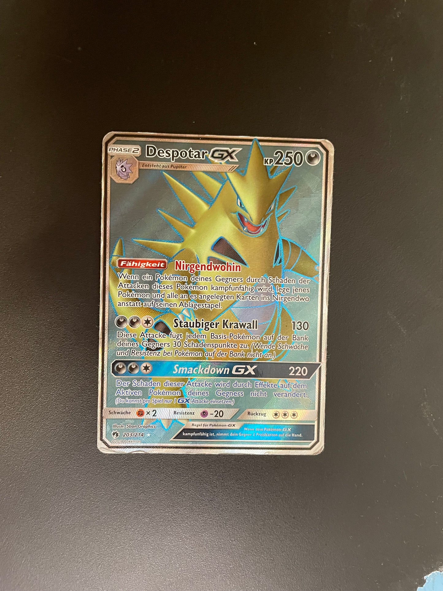 Pokemon Karte GX Despotar 203/214 Deutsch