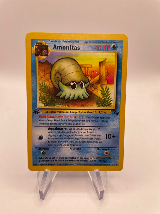 Pokemon Karte Fossil Amonitas 52/62 Deutsch