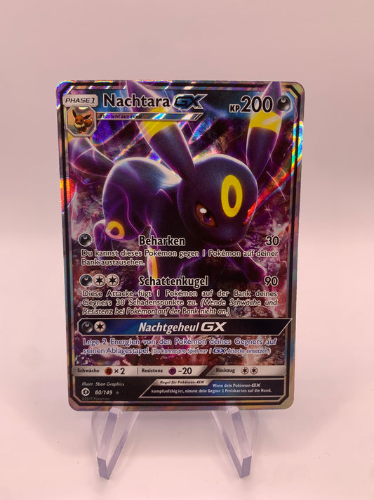 Pokémon card GX Nachtara 80/149 German