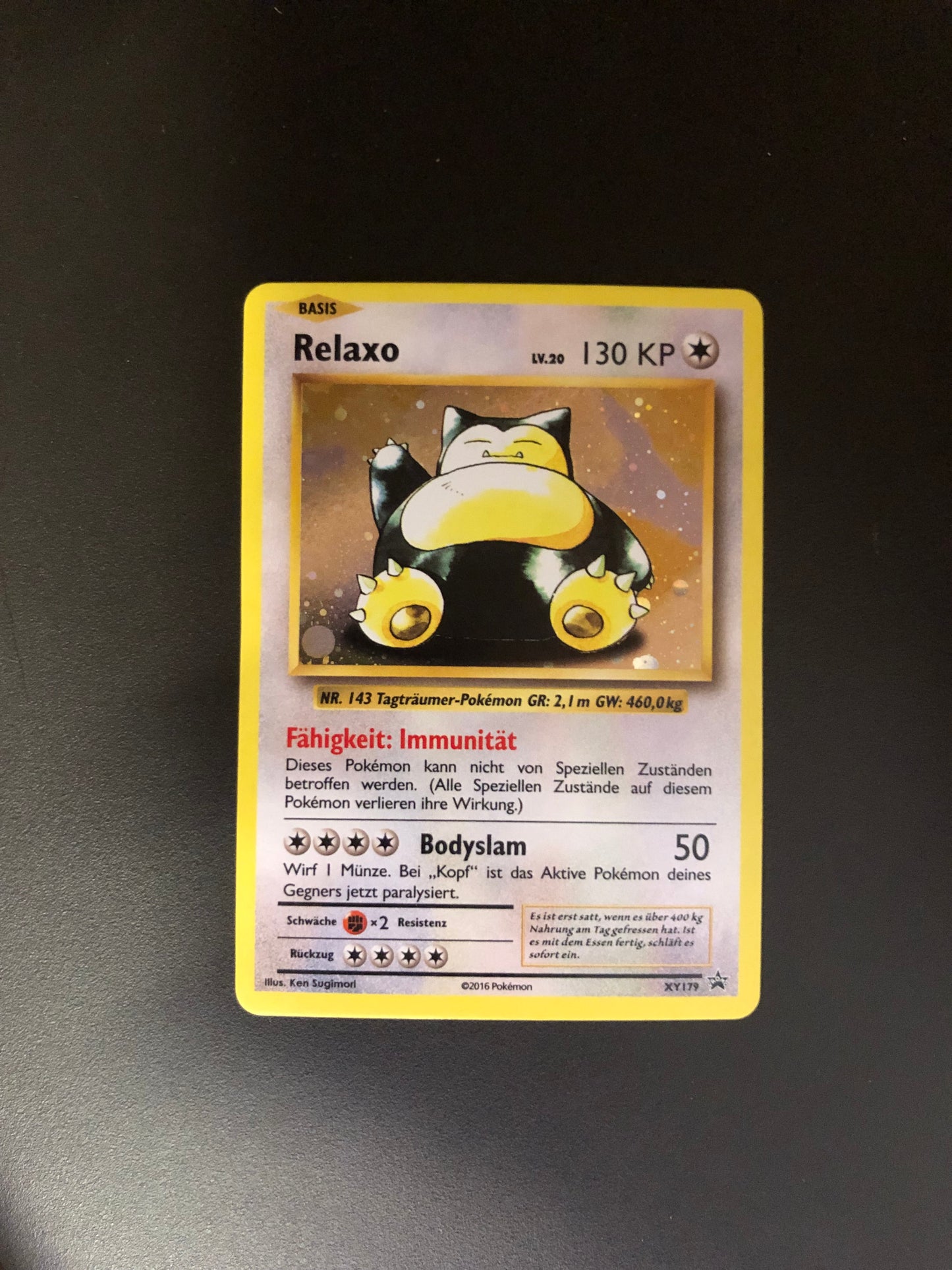 Pokemon Karte Holo Promo Relaxo XY179 Deutsch