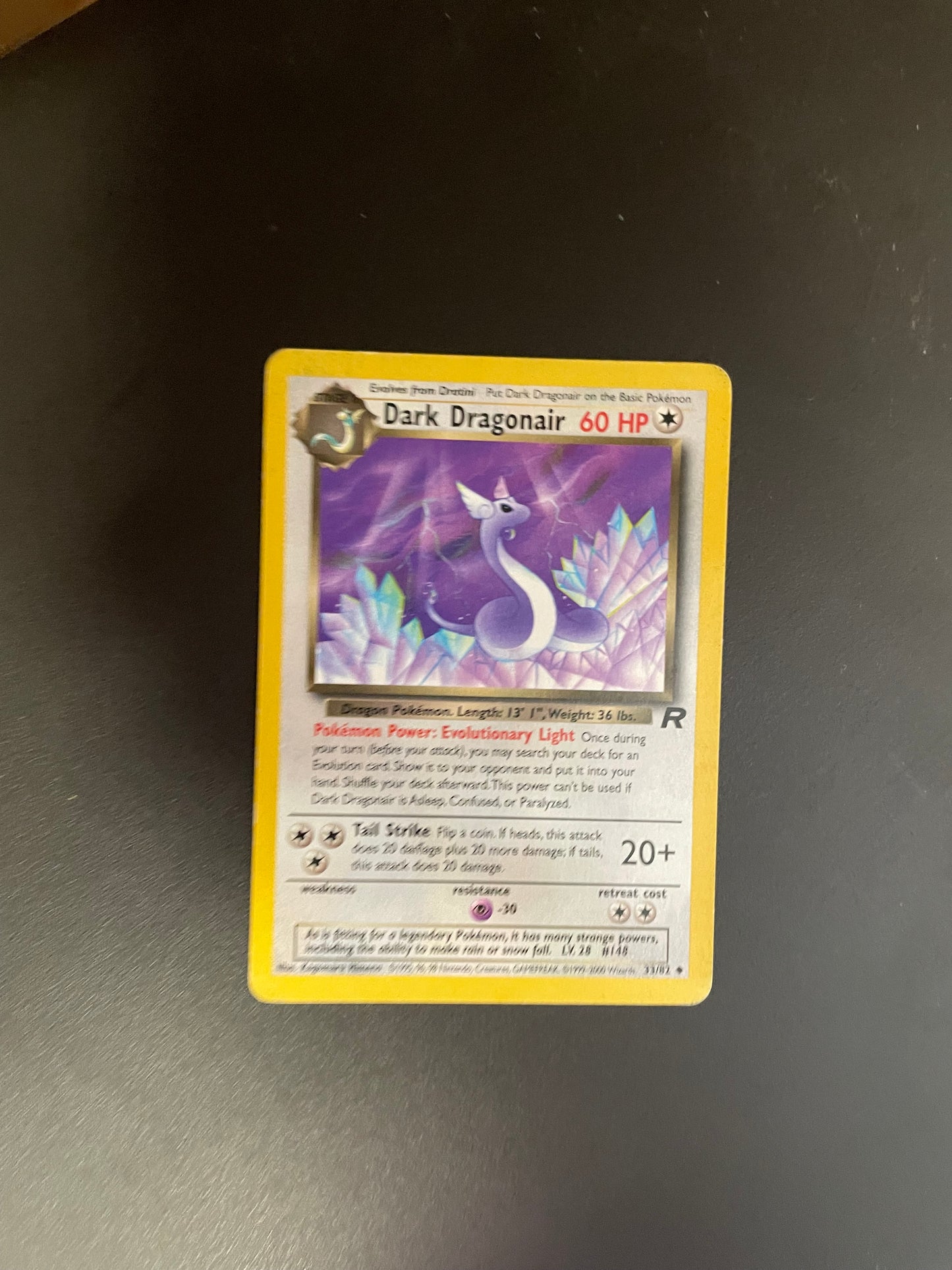 Pokemon Karte Dunkles Dragonir 33/82 Englisch