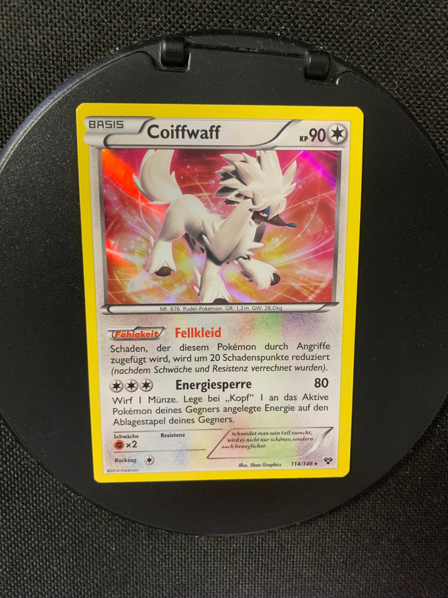 Pokemon Karte Holo Coiffwaff 114/146 Deutsch