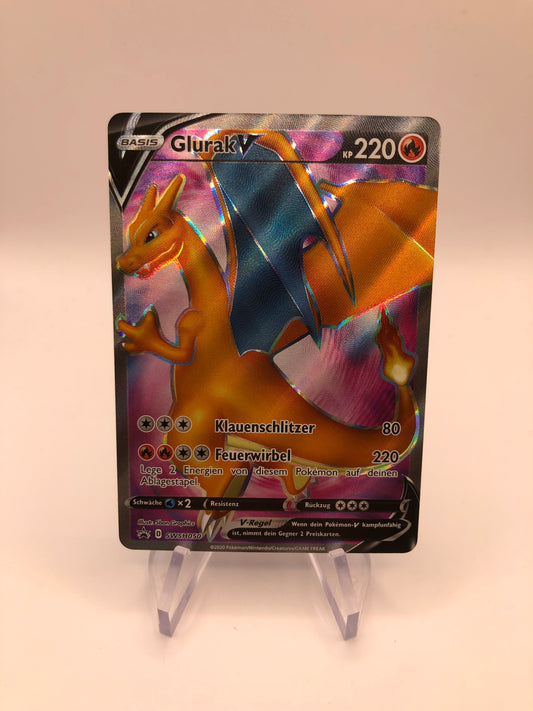 Pokemon Karte V Fullart Glurak SWSH50 Deutsch