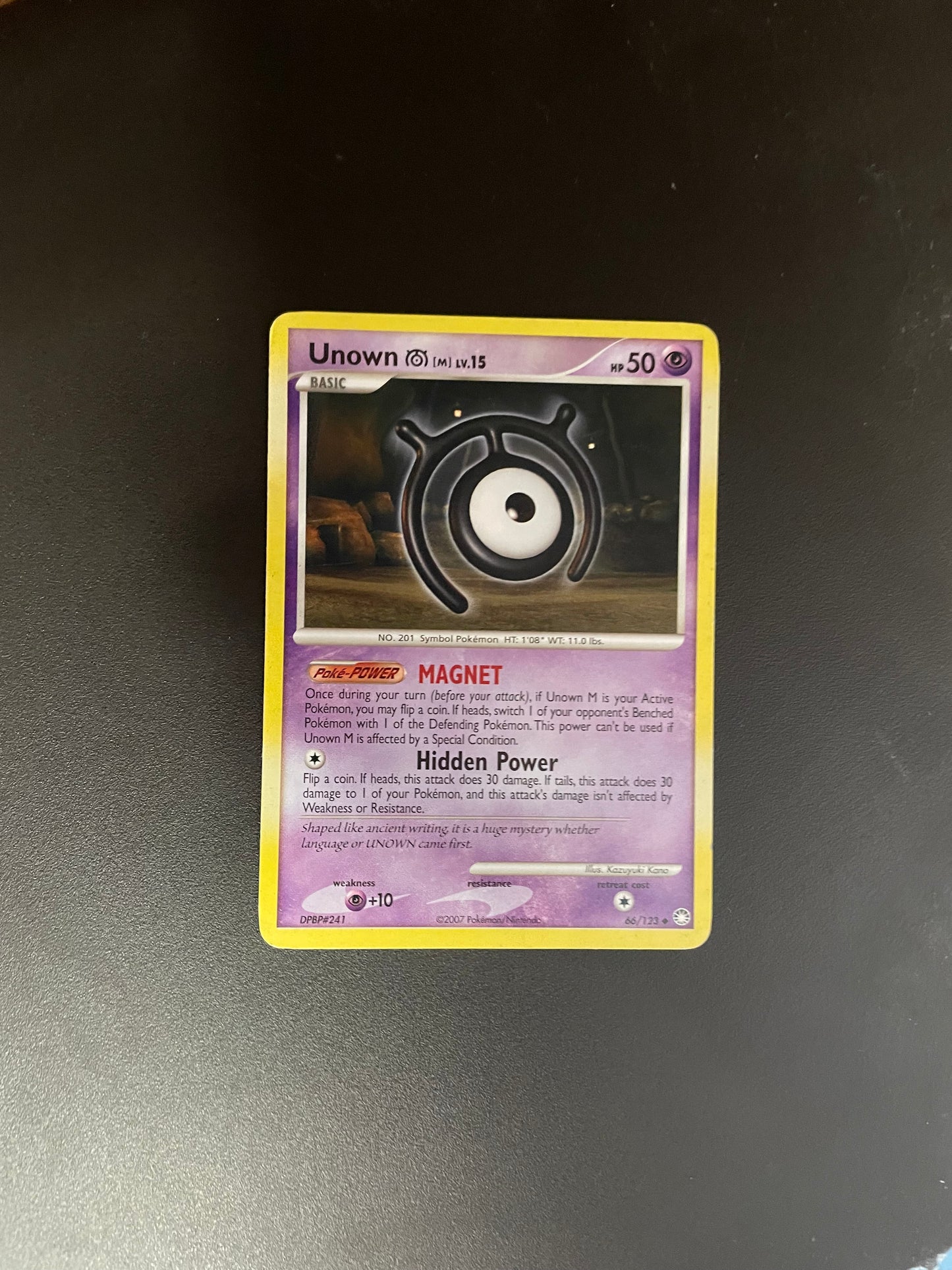 Pokémon Karte Unown 66/123 Englisch