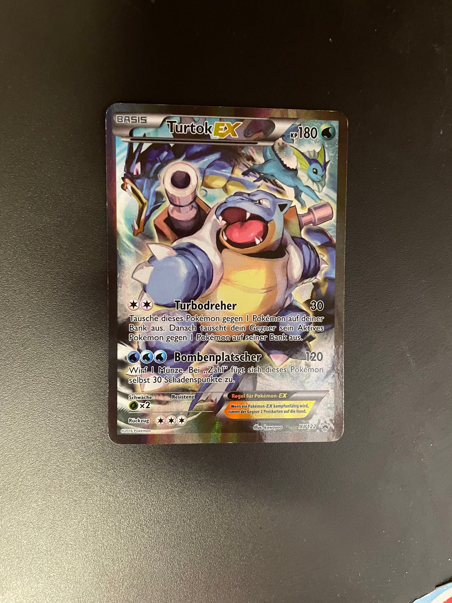 Pokemon Karte EX Promo Turtok XY122 Deutsch