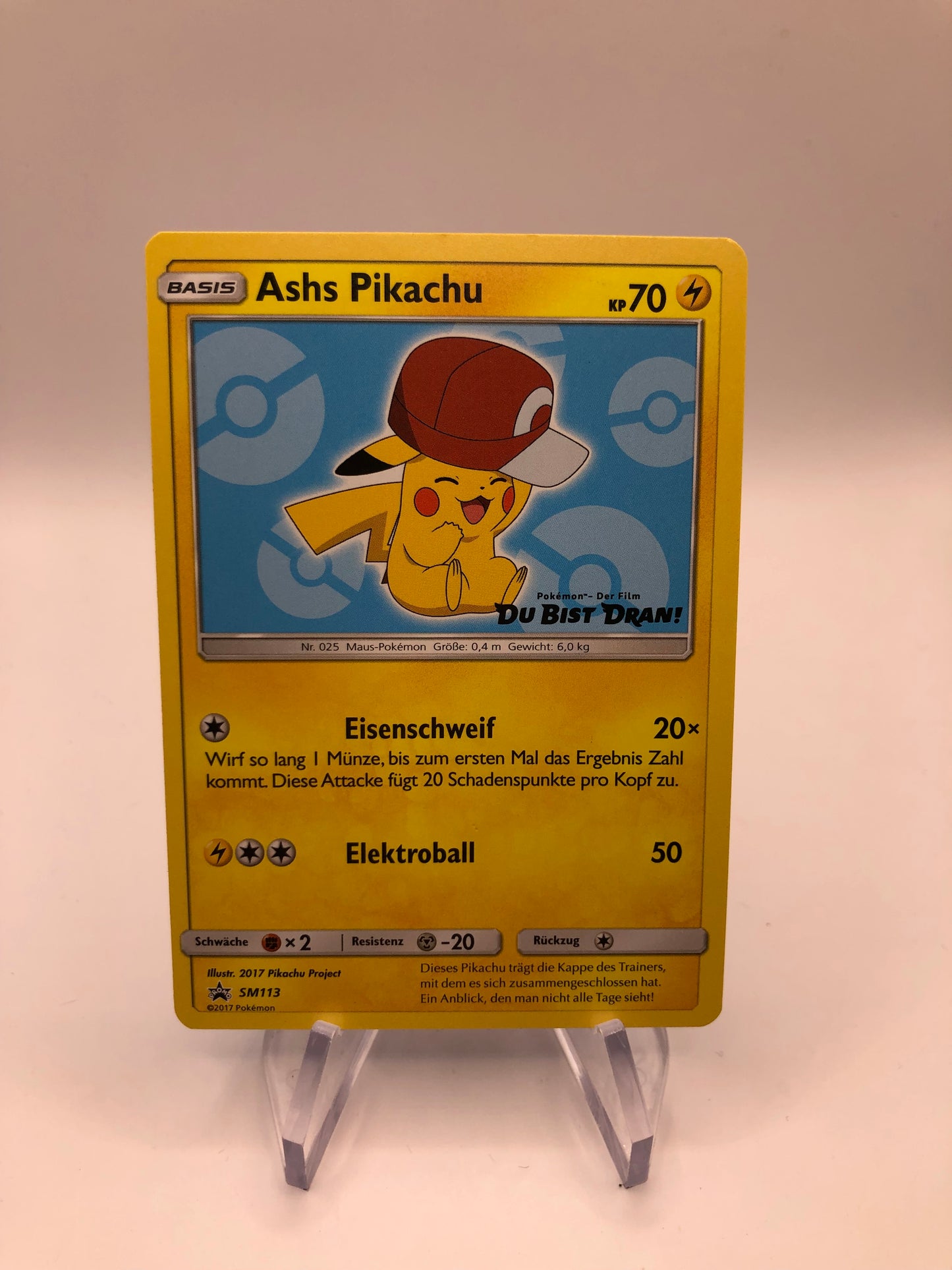 Pokemon Karte Promo Ashs Pikachu SM113 Deutsch