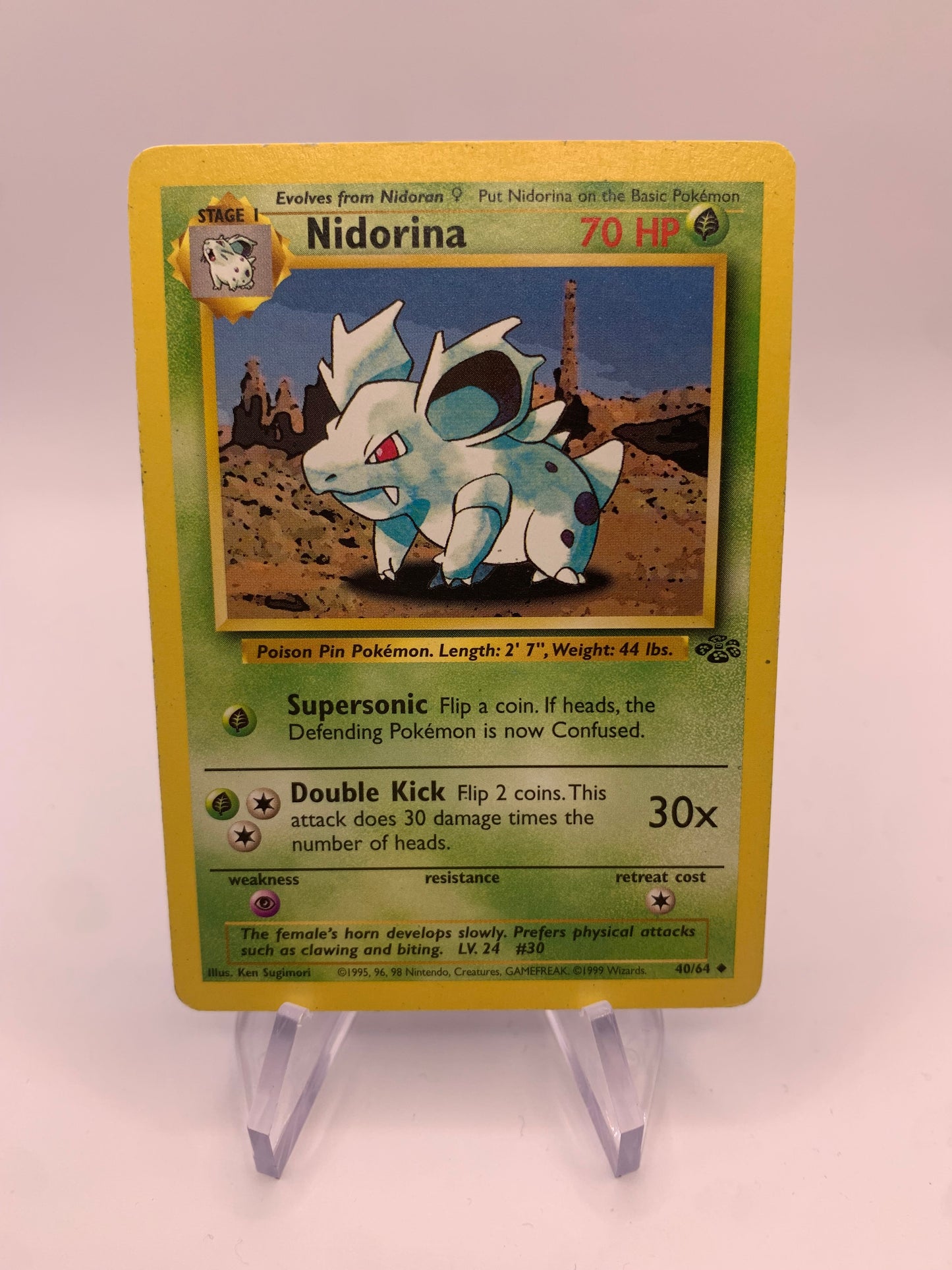 Pokemon Karte Nidorina 40/64 Jungel Englisch