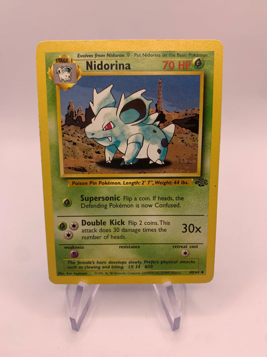 Pokemon card Nidorina 40/64 Jungle English