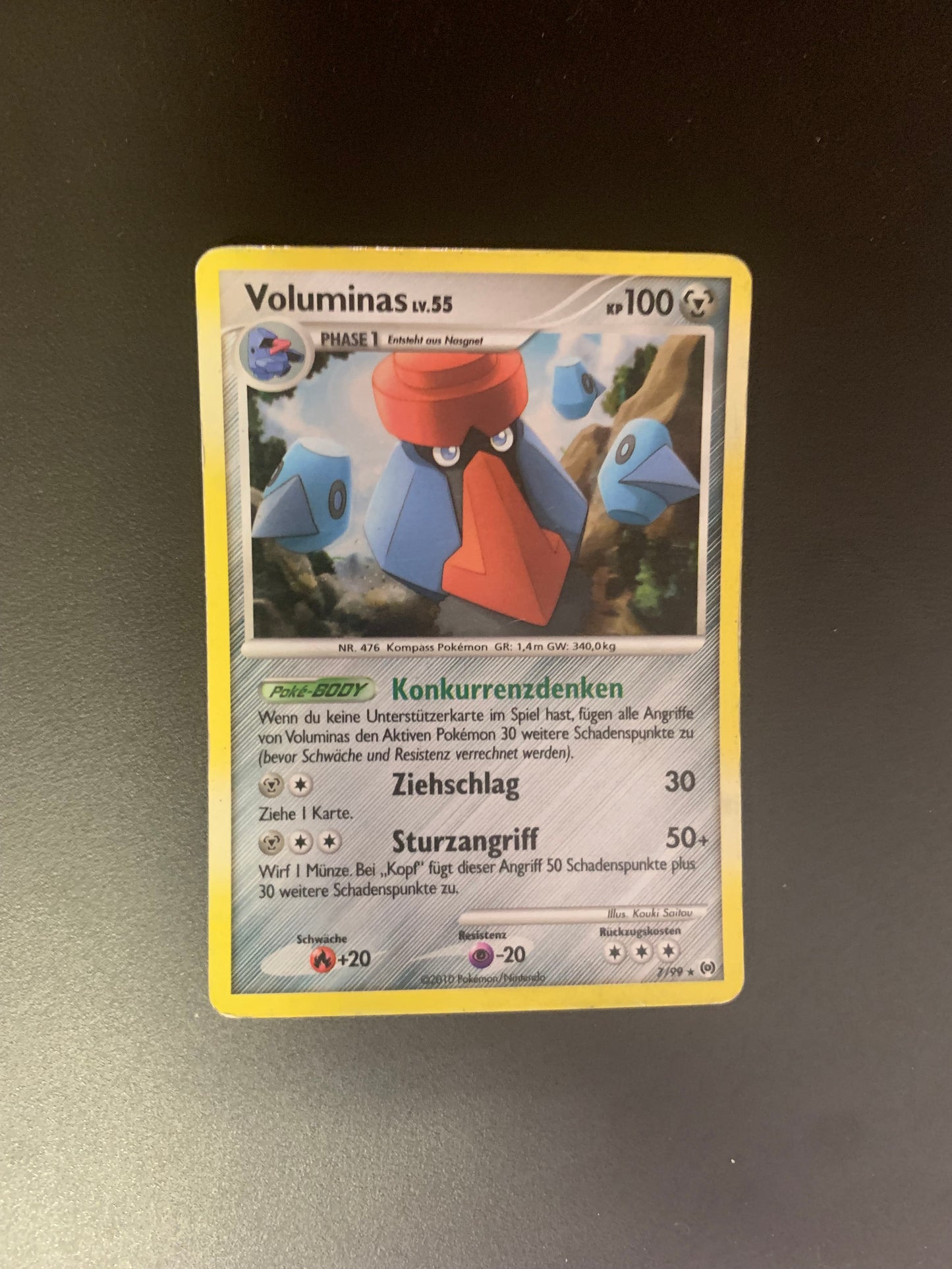 Pokemon Karte Holo Voluminas 7/99 Deutsch