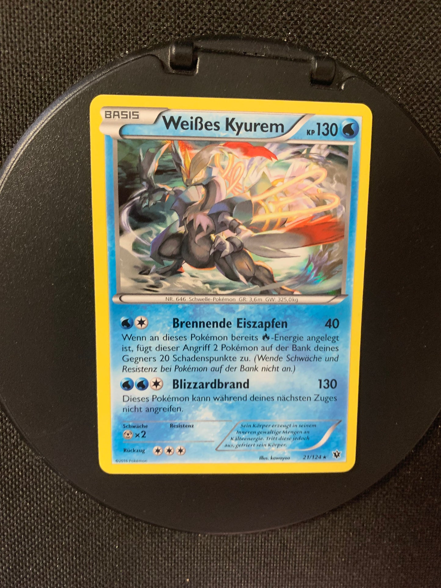 Pokemon Karte Holo Weißes Kyurem 21/124 Deutsch