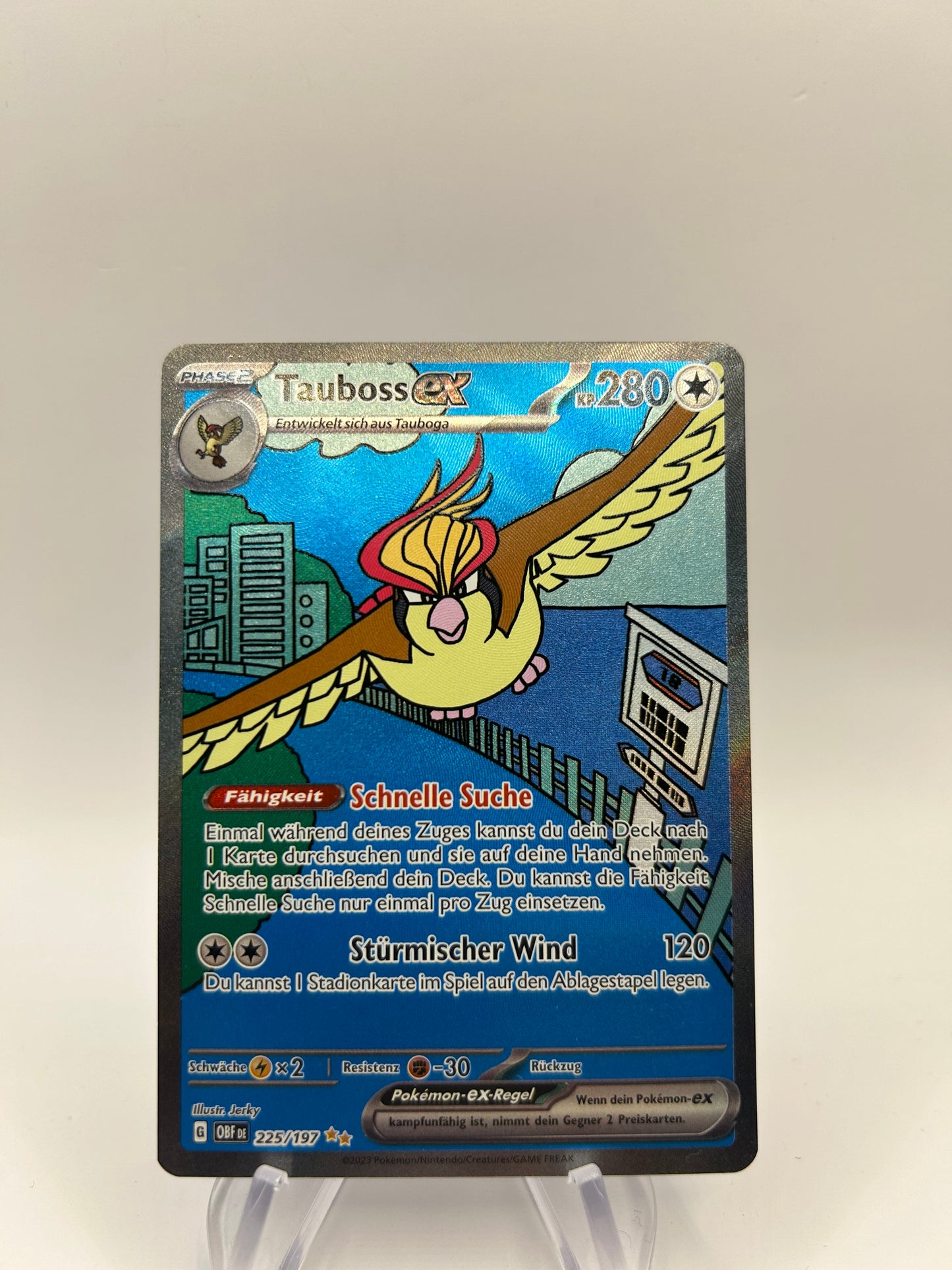 Pokemon card ex Alt-Art Tauboss 225/197 German