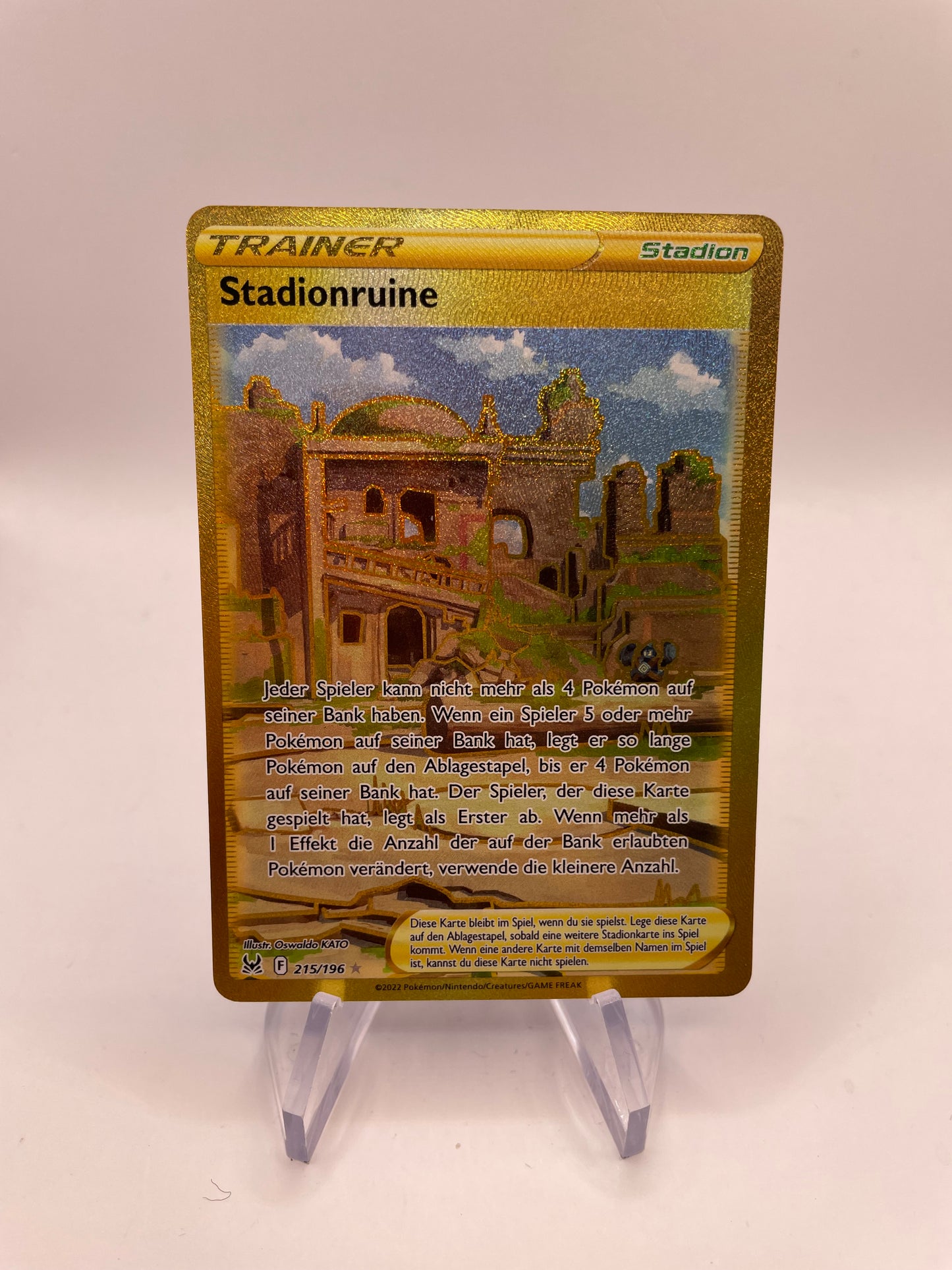 Pokémon Karte Trainer Stadionruine 215/196 Deutsch