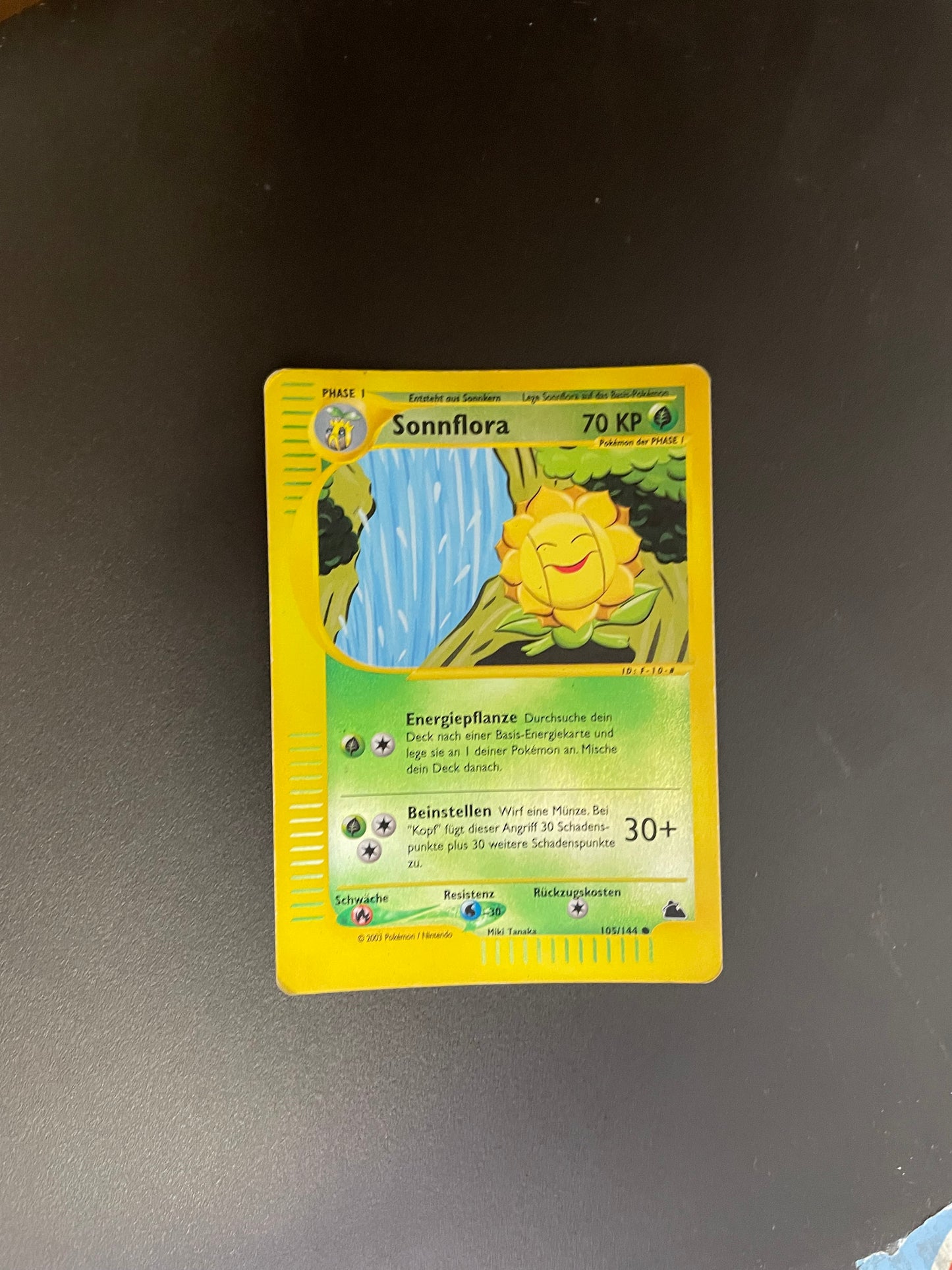 Pokémon Karte Reverse e-Series Sonnflora 105/144 Deutsch