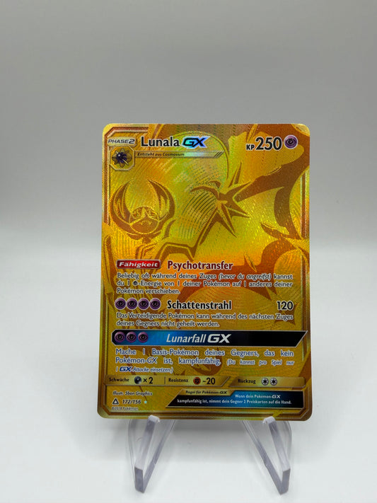 Pokemon Karte Gold Lunala 172/156 Deutsch
