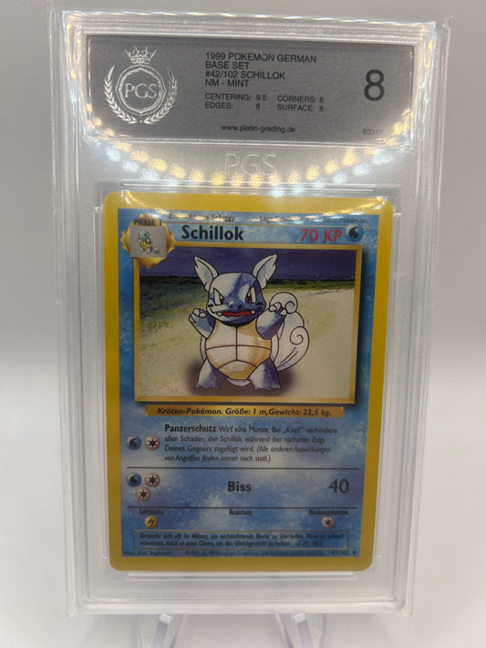 Pokemon Karte PGS 8,5 Schillok 42/102 Deutsch