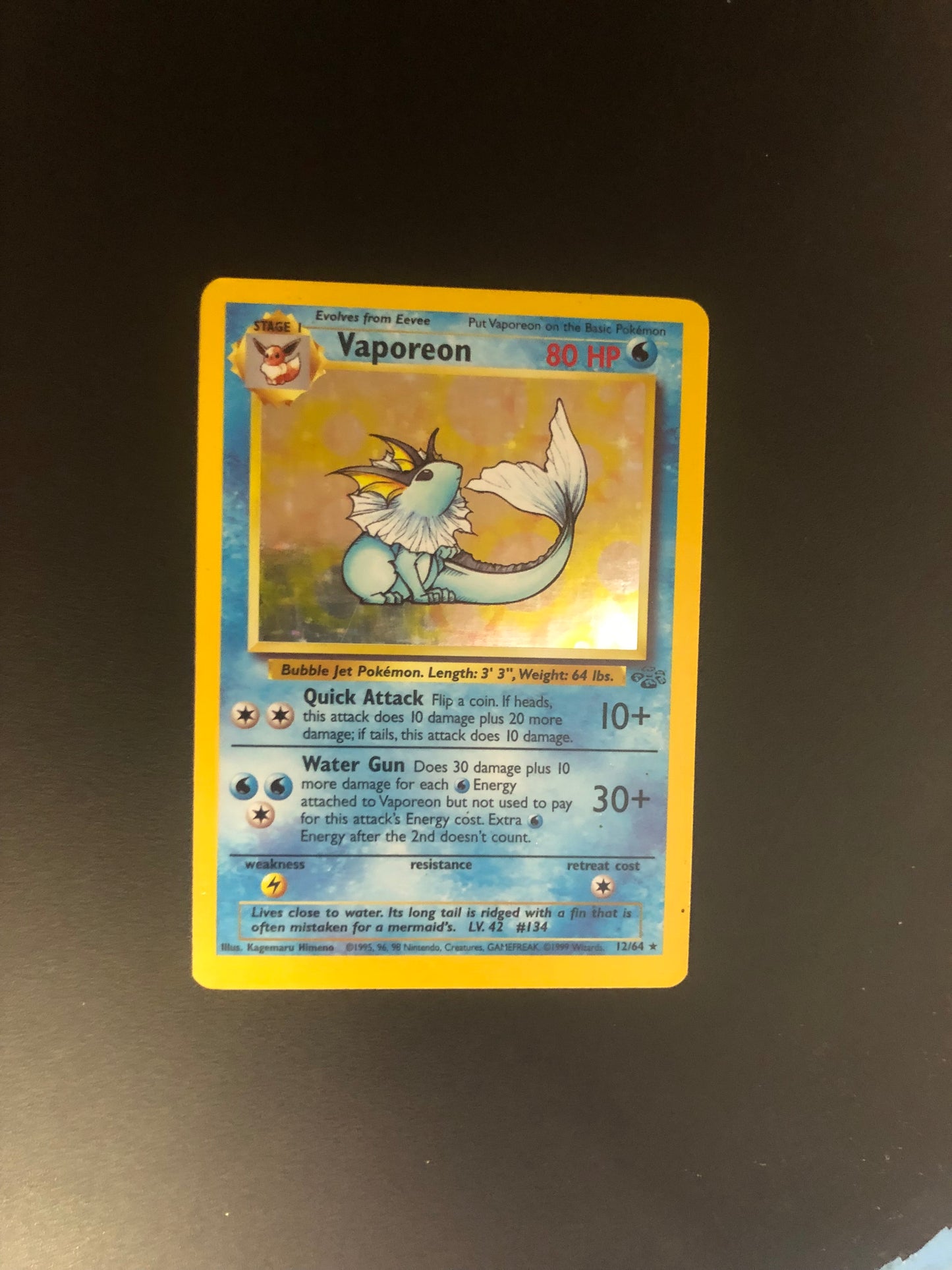 Pokemon Karten Holo Aquana 12/64 Englisch