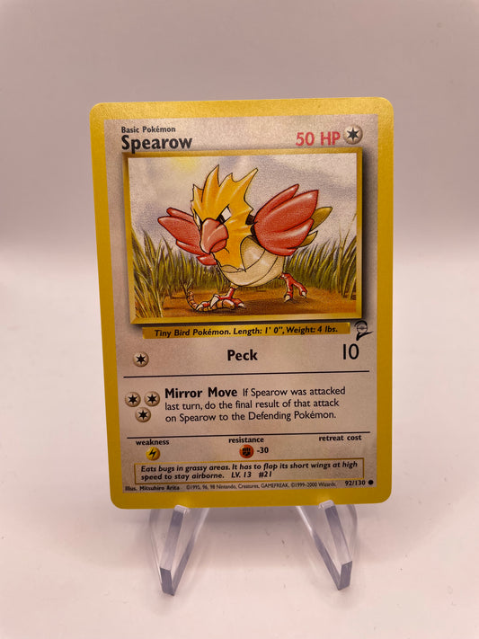 Pokemon Karte Base Set 2 Spearow 92/130 Englisch