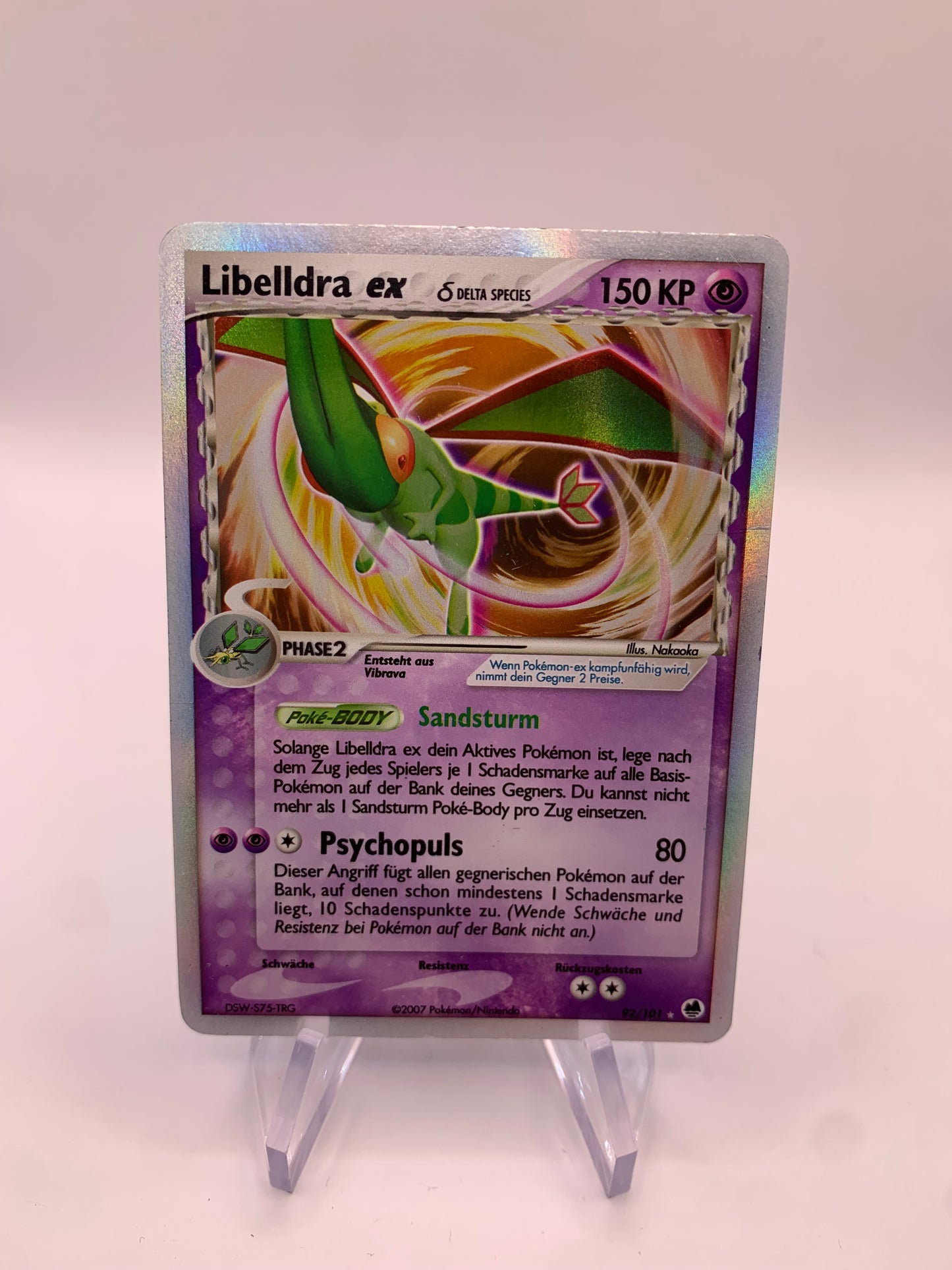 Pokemon Karte EX Libelldra 92/101 Deutsch