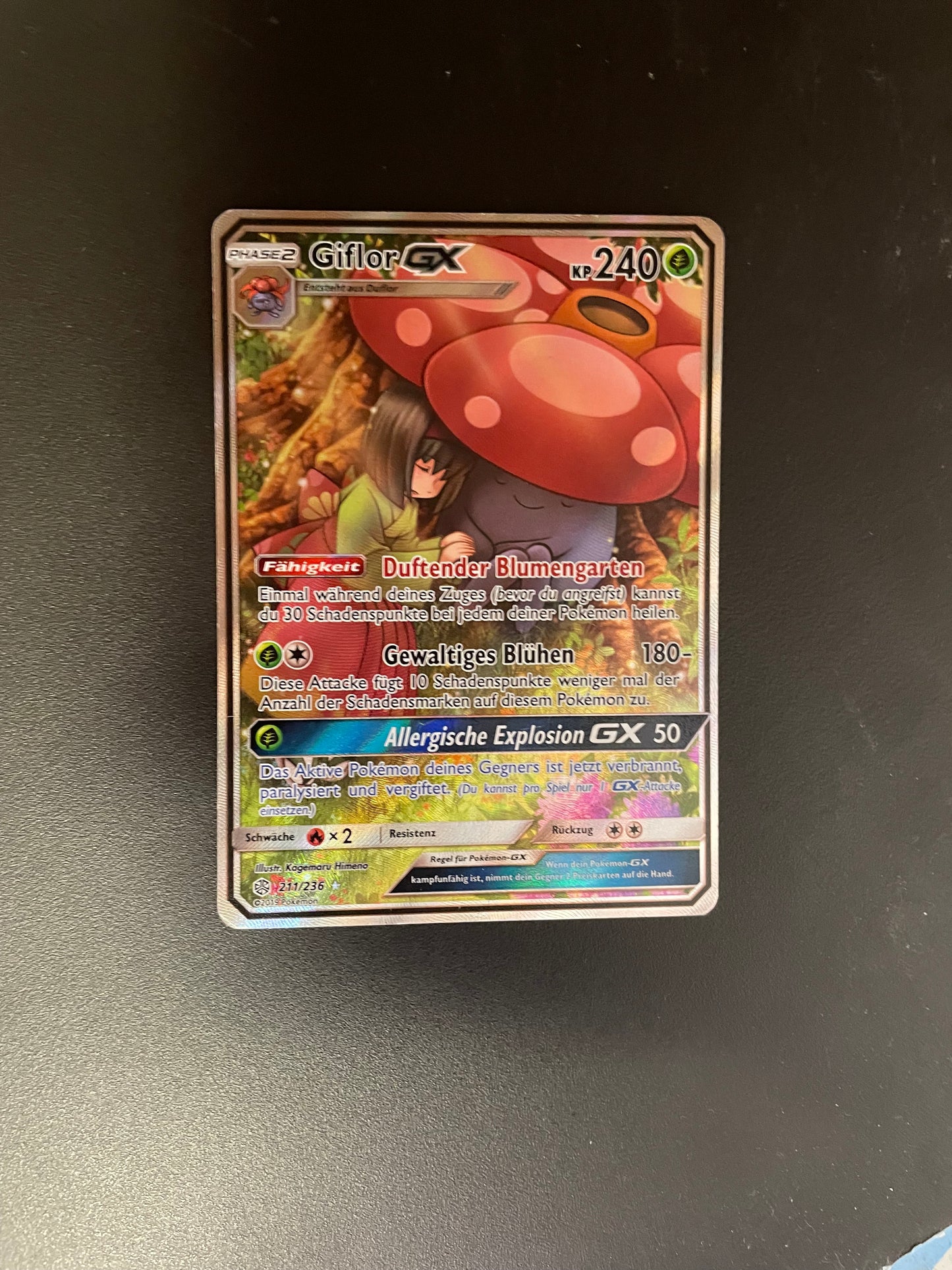 Pokemon Karte GX Alt Art Giflor 211/236 Deutsch