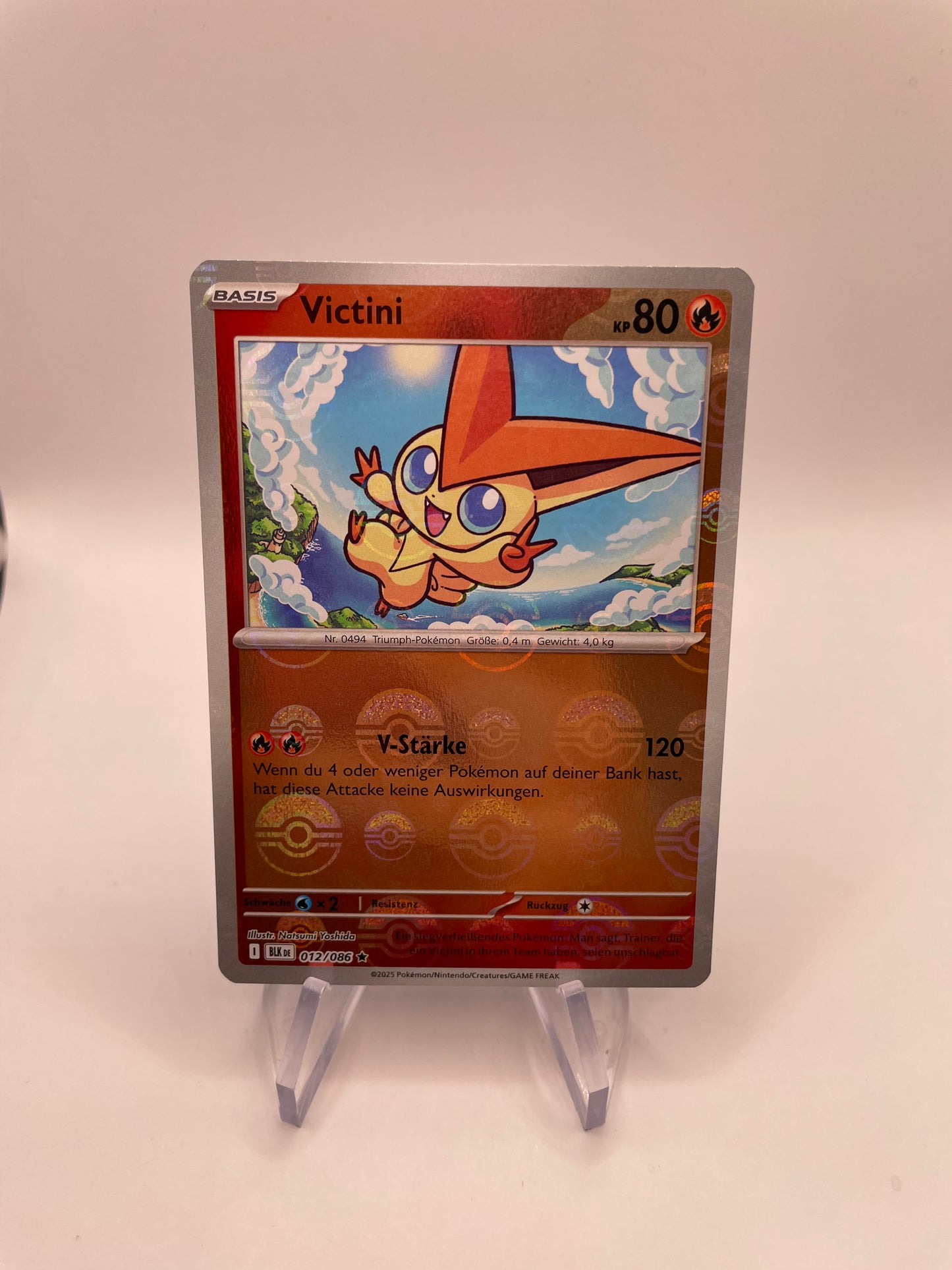 Pokemon Karte Revers Victini 12/86 Deutsch