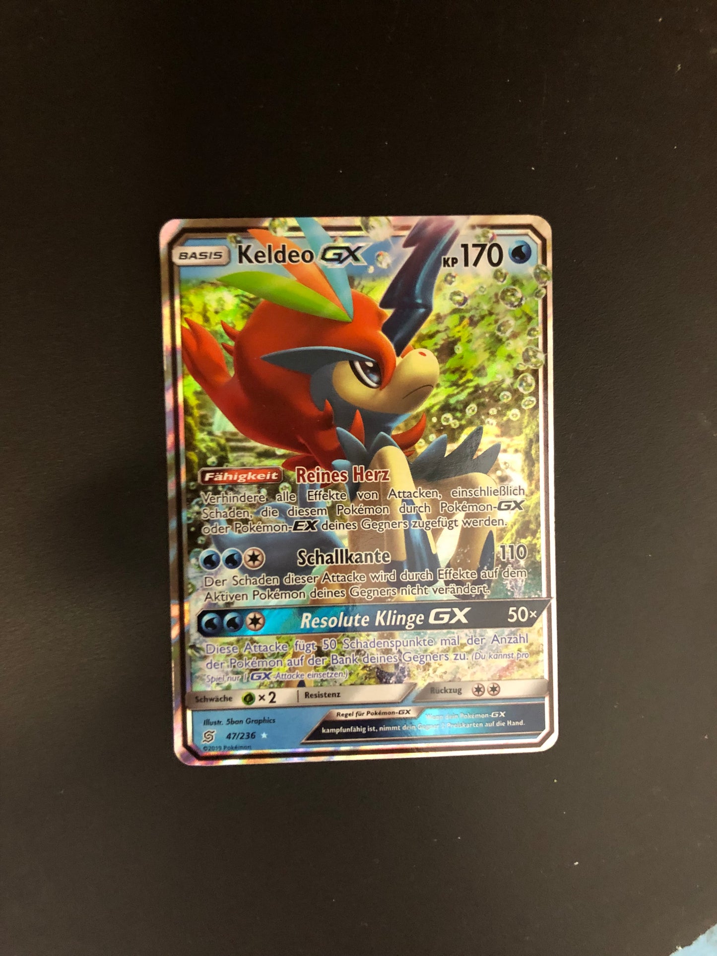 Pokemon Karte GX Keldeo 47/236 Deutsch